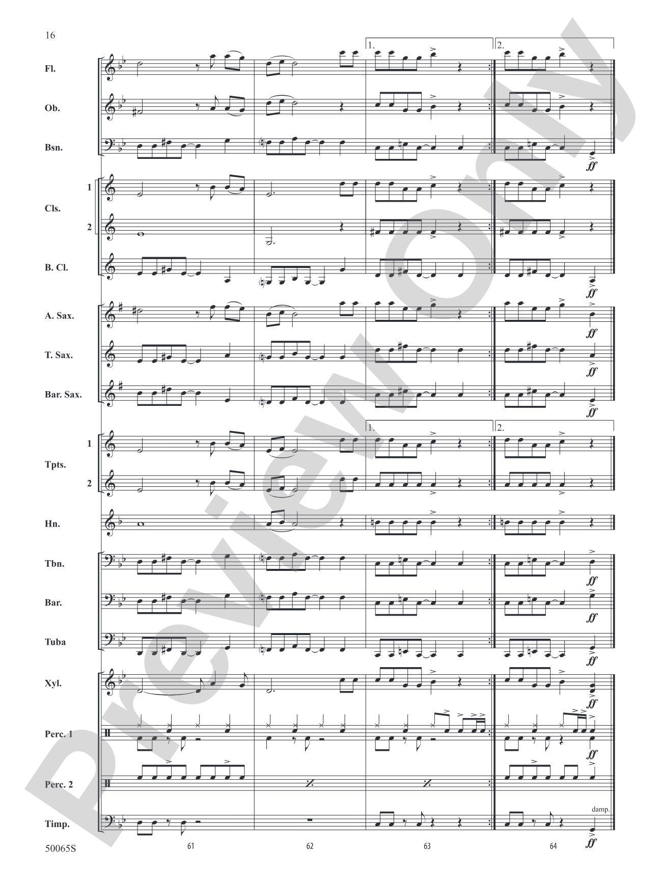 Bones: Concert Band Conductor Score & Parts