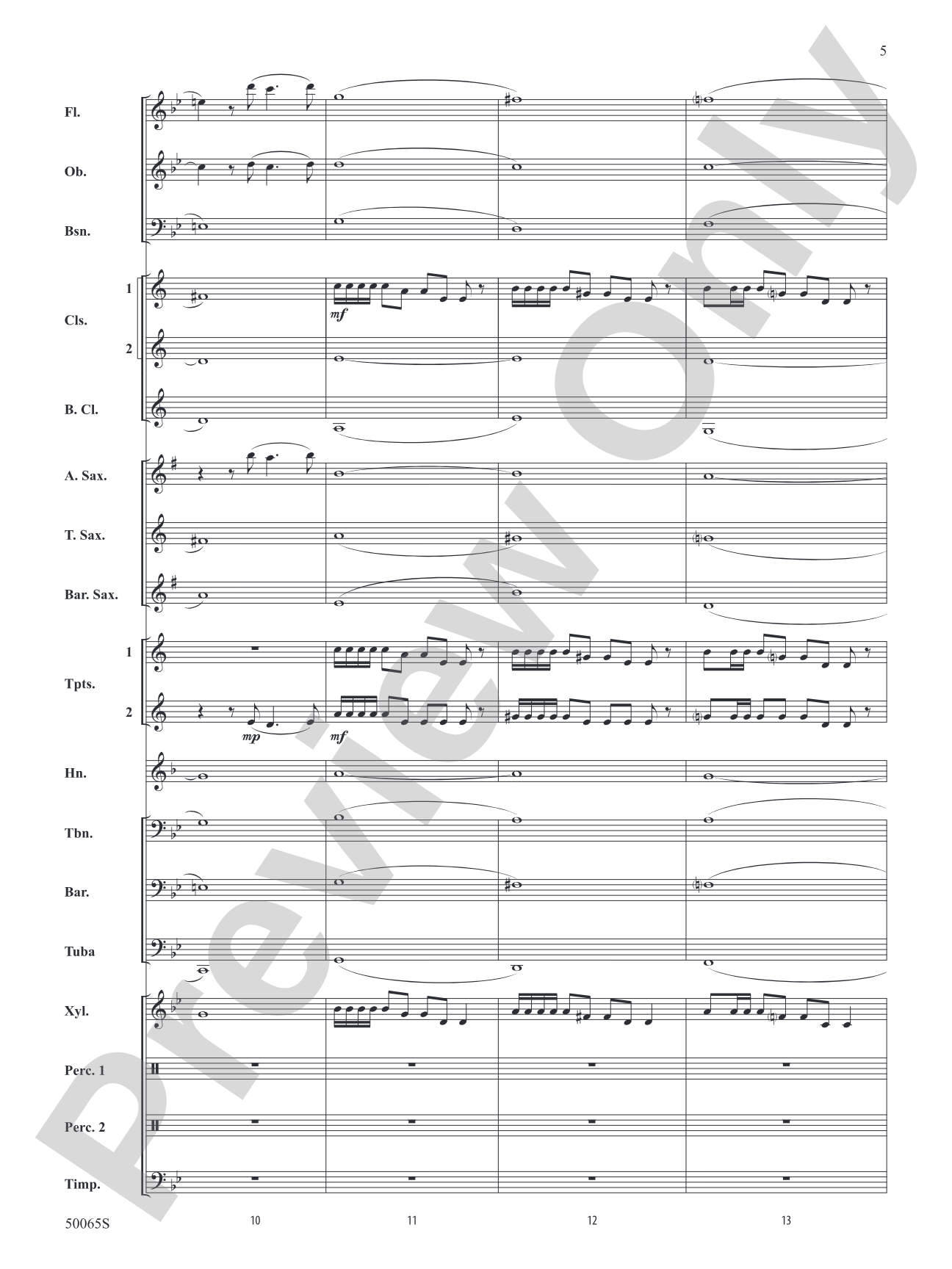 Bones: Concert Band Conductor Score & Parts