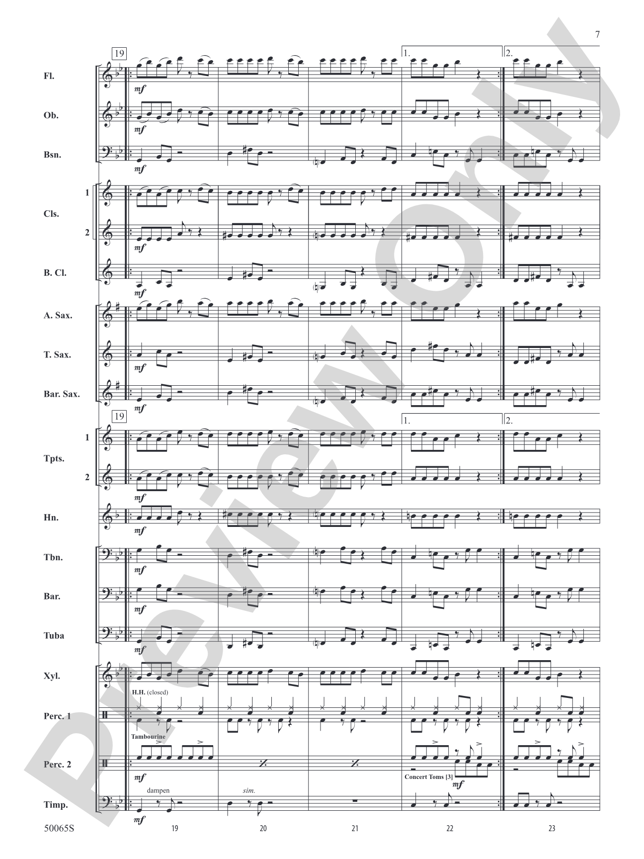 Bones: Concert Band Conductor Score & Parts