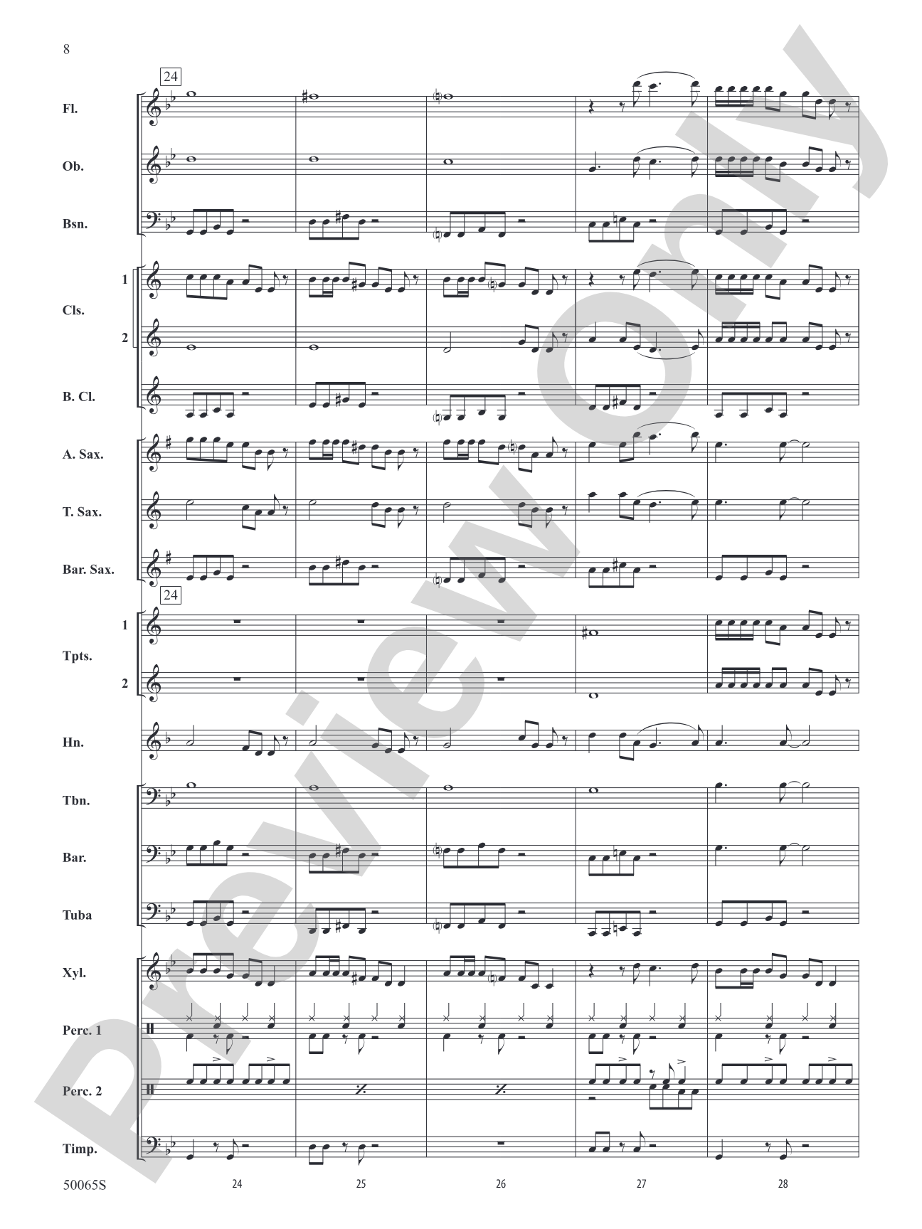 Bones: Concert Band Conductor Score & Parts