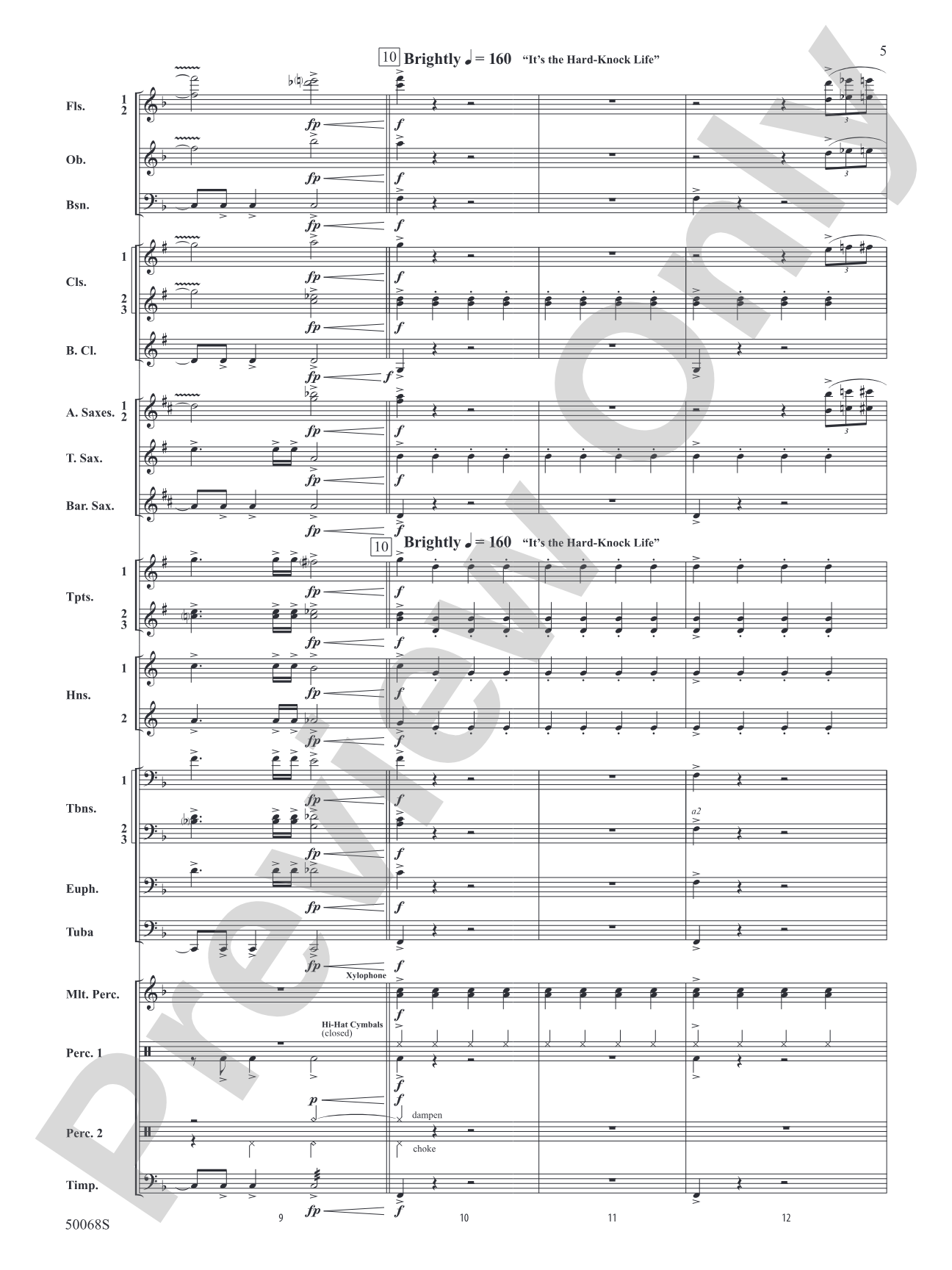 Annie: Concert Band Conductor Score & Parts