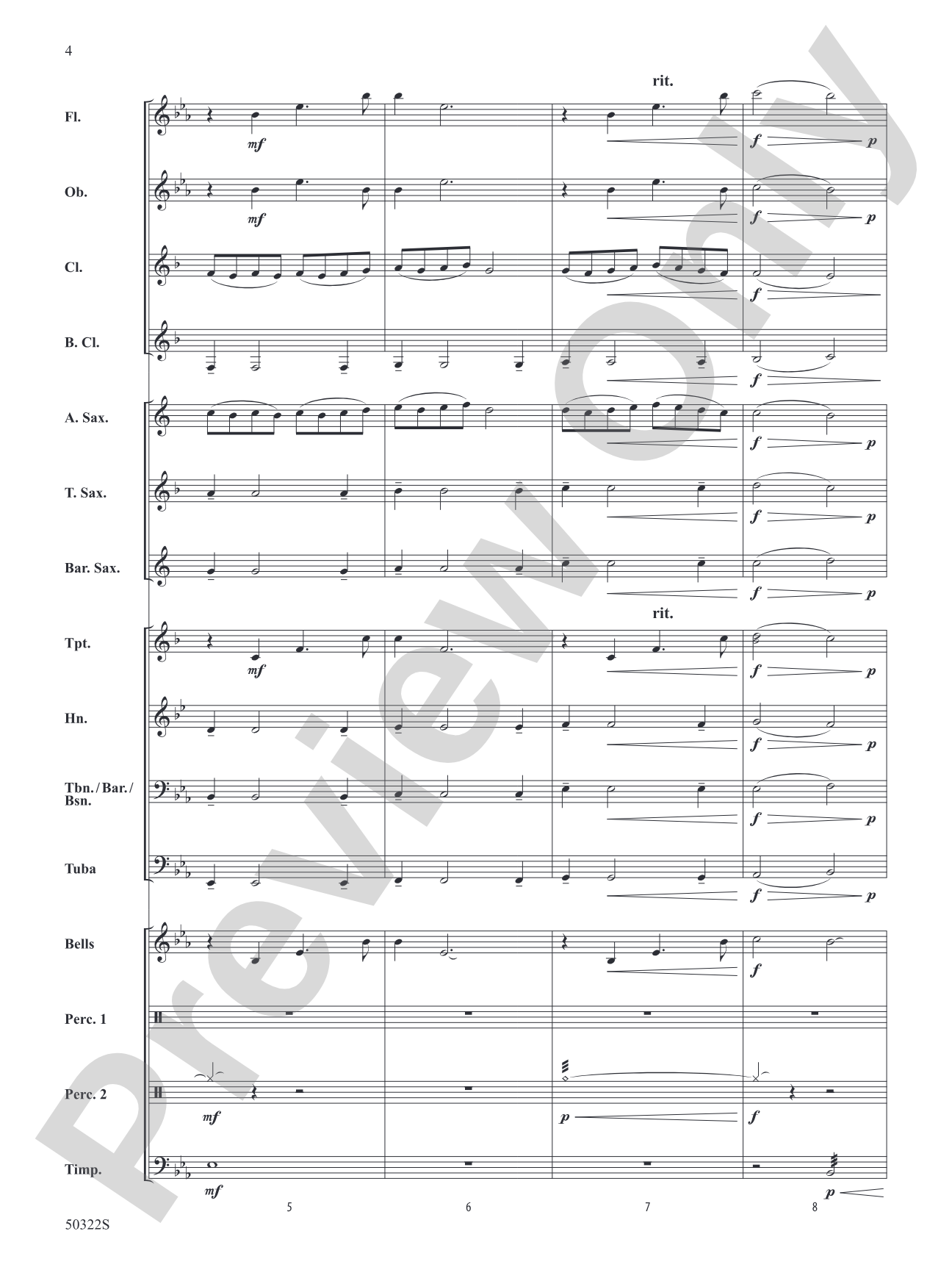 A Scottish Hymn: Concert Band Conductor Score & Parts