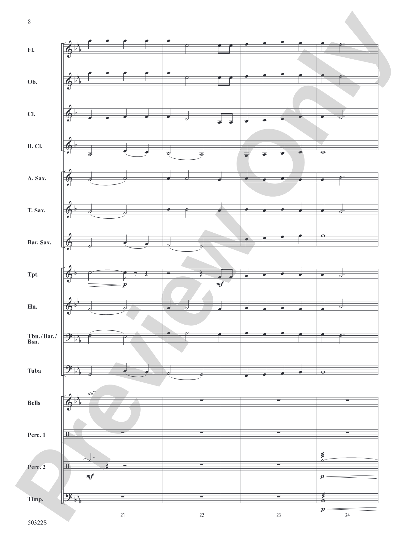 A Scottish Hymn: Concert Band Conductor Score & Parts