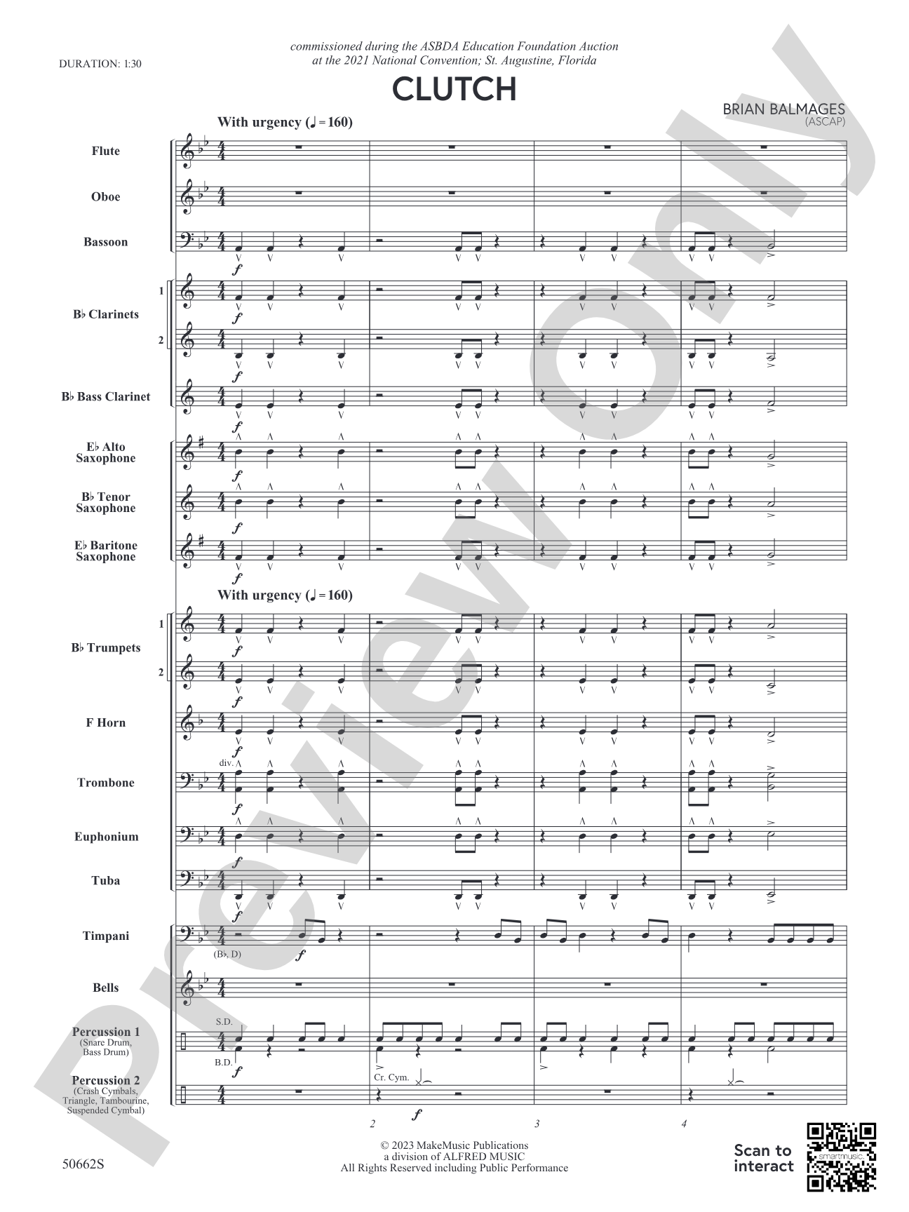 Clutch: Concert Band Conductor Score & Parts