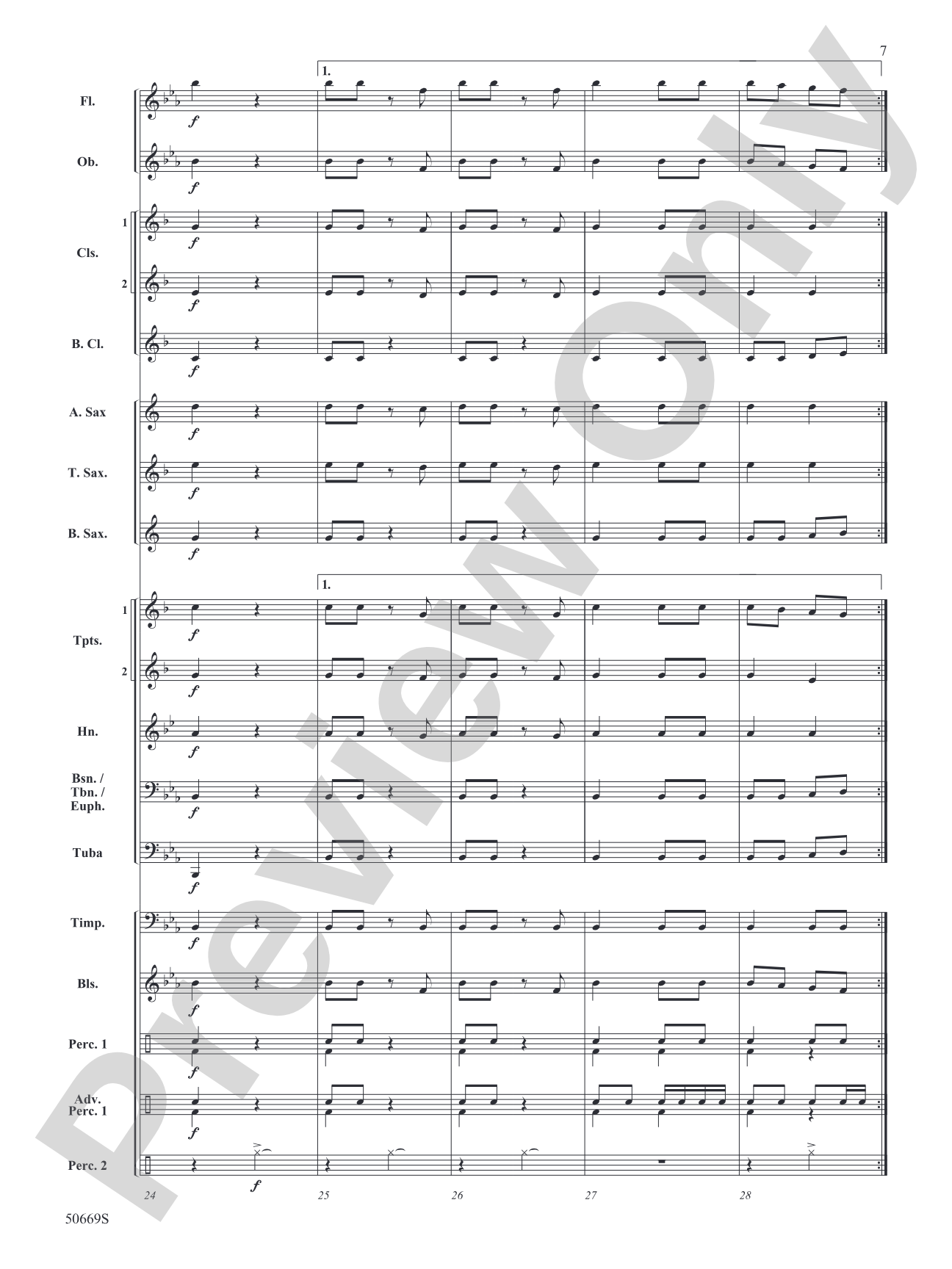 Eine Kleine March Music: Concert Band Conductor Score & Parts