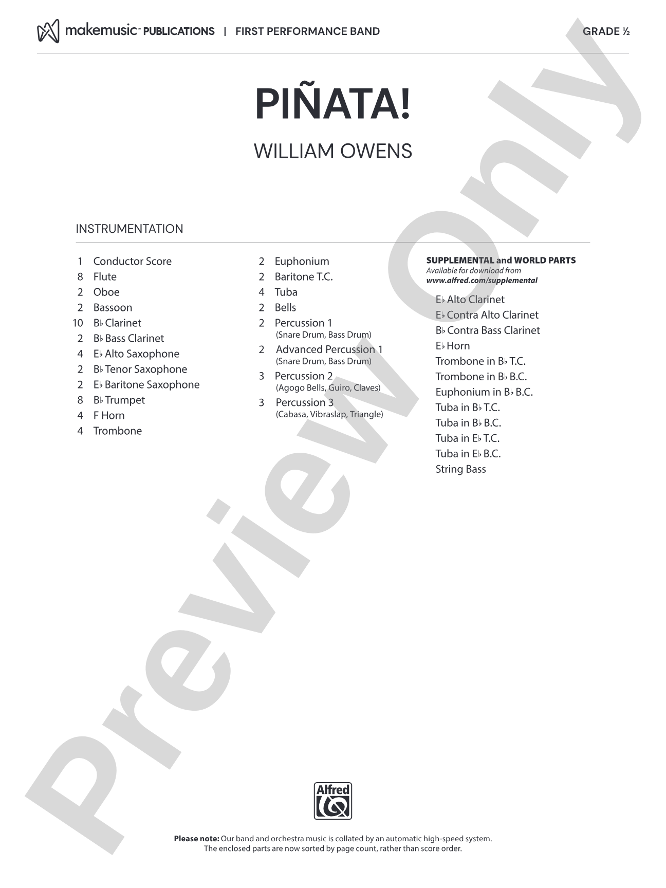 Piñata!: Concert Band Conductor Score & Parts