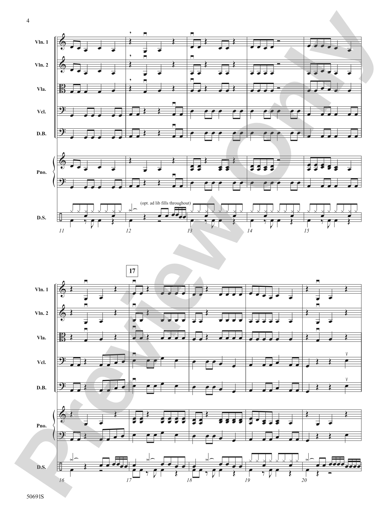 G Street Rock: String Orchestra Conductor Score & Parts