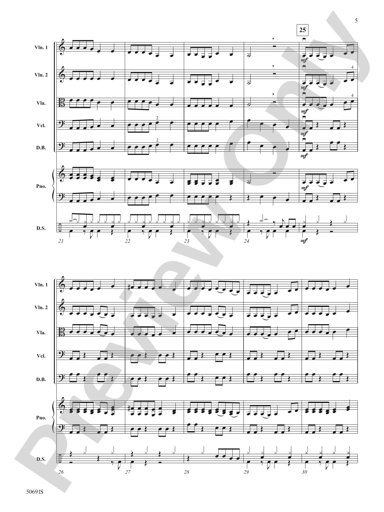 G Street Rock: String Orchestra Conductor Score & Parts