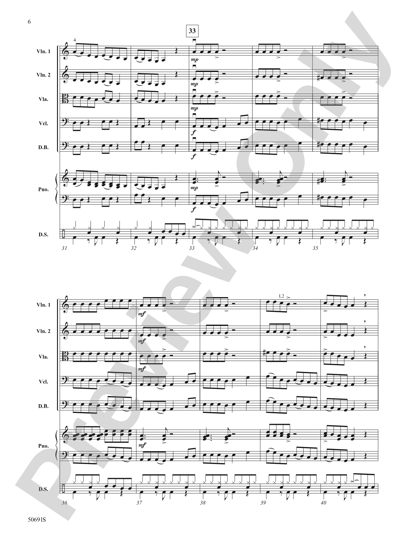 G Street Rock: String Orchestra Conductor Score & Parts