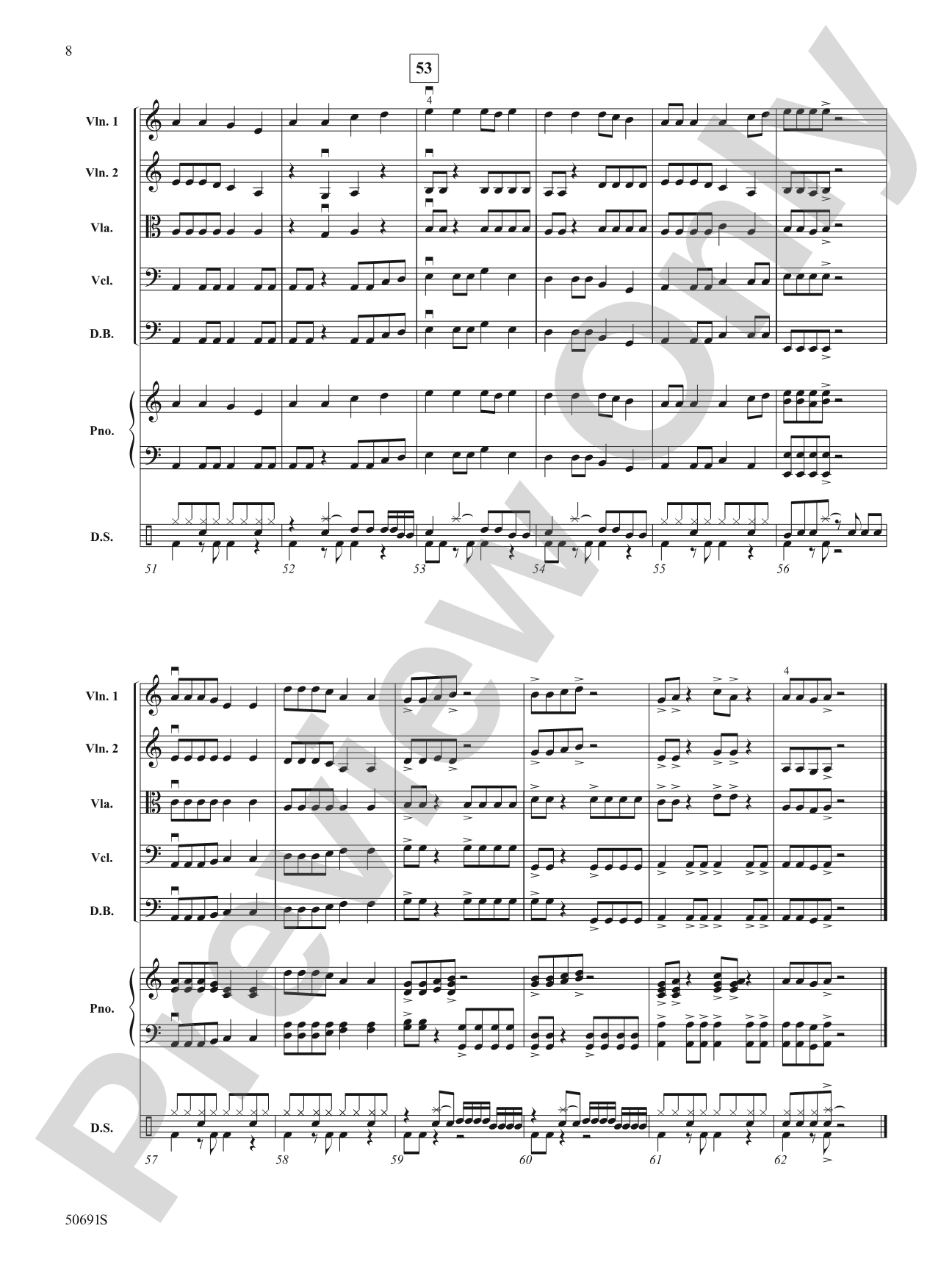 G Street Rock: String Orchestra Conductor Score & Parts