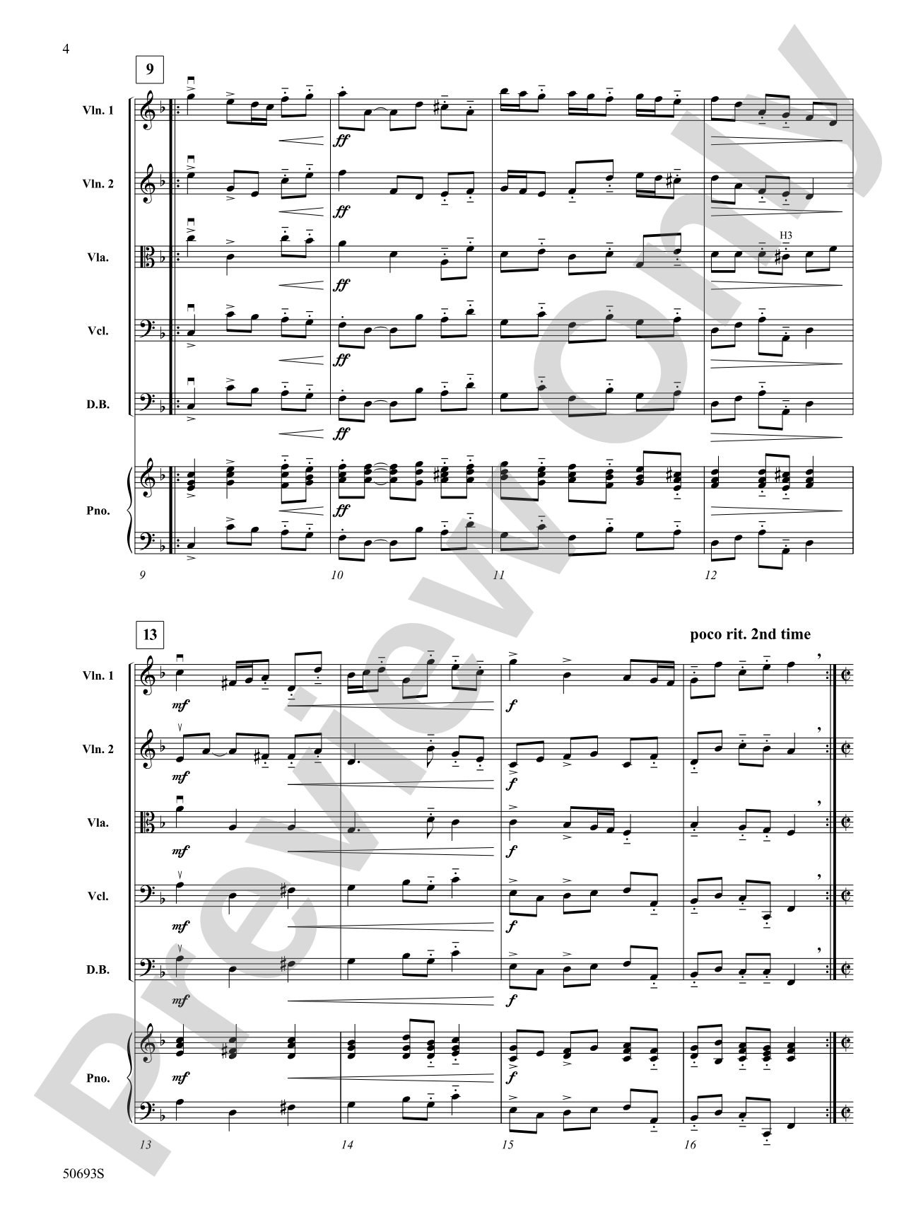 Hornpipe and Bourrée: String Orchestra Conductor Score & Parts