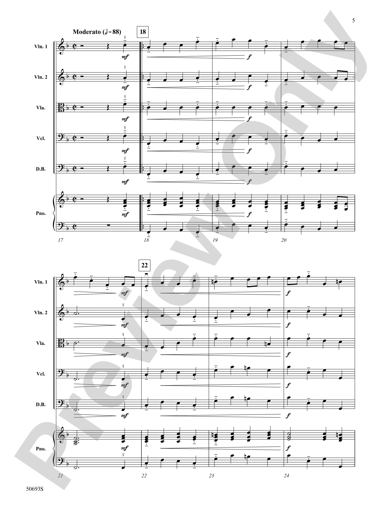 Hornpipe and Bourrée: String Orchestra Conductor Score & Parts