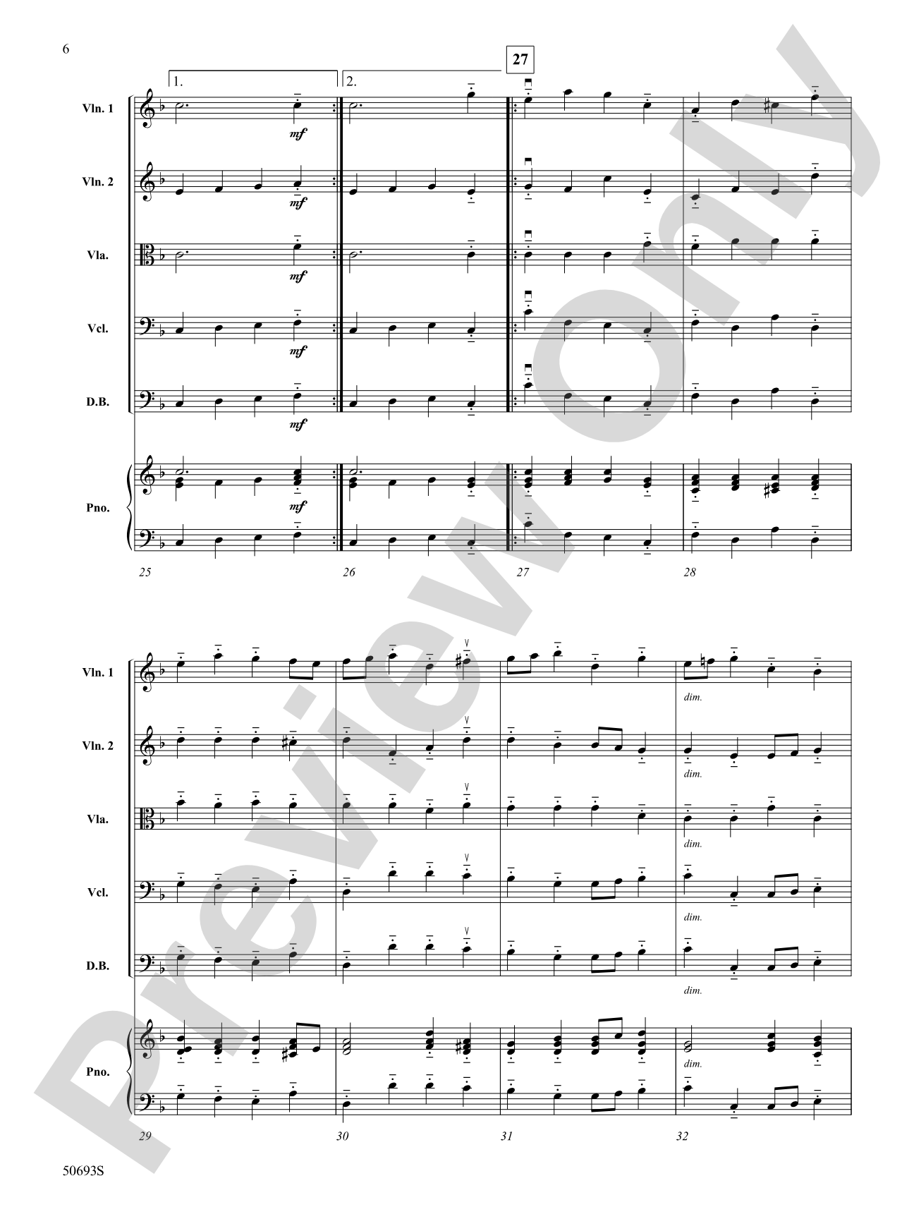 Hornpipe and Bourrée: String Orchestra Conductor Score & Parts