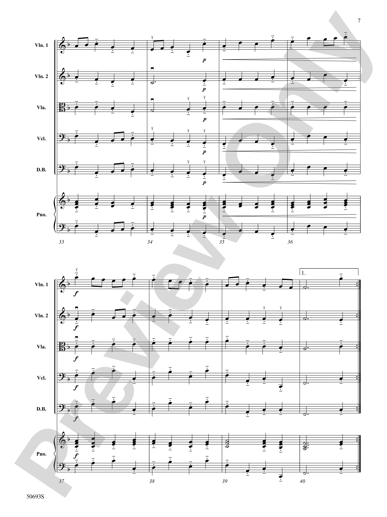 Hornpipe and Bourrée: String Orchestra Conductor Score & Parts