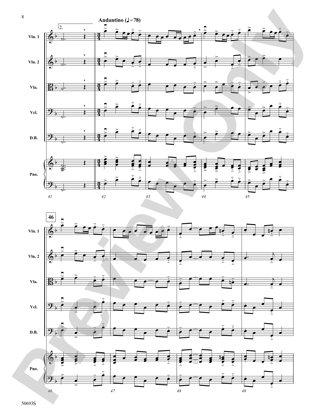 Hornpipe and Bourrée: String Orchestra Conductor Score & Parts