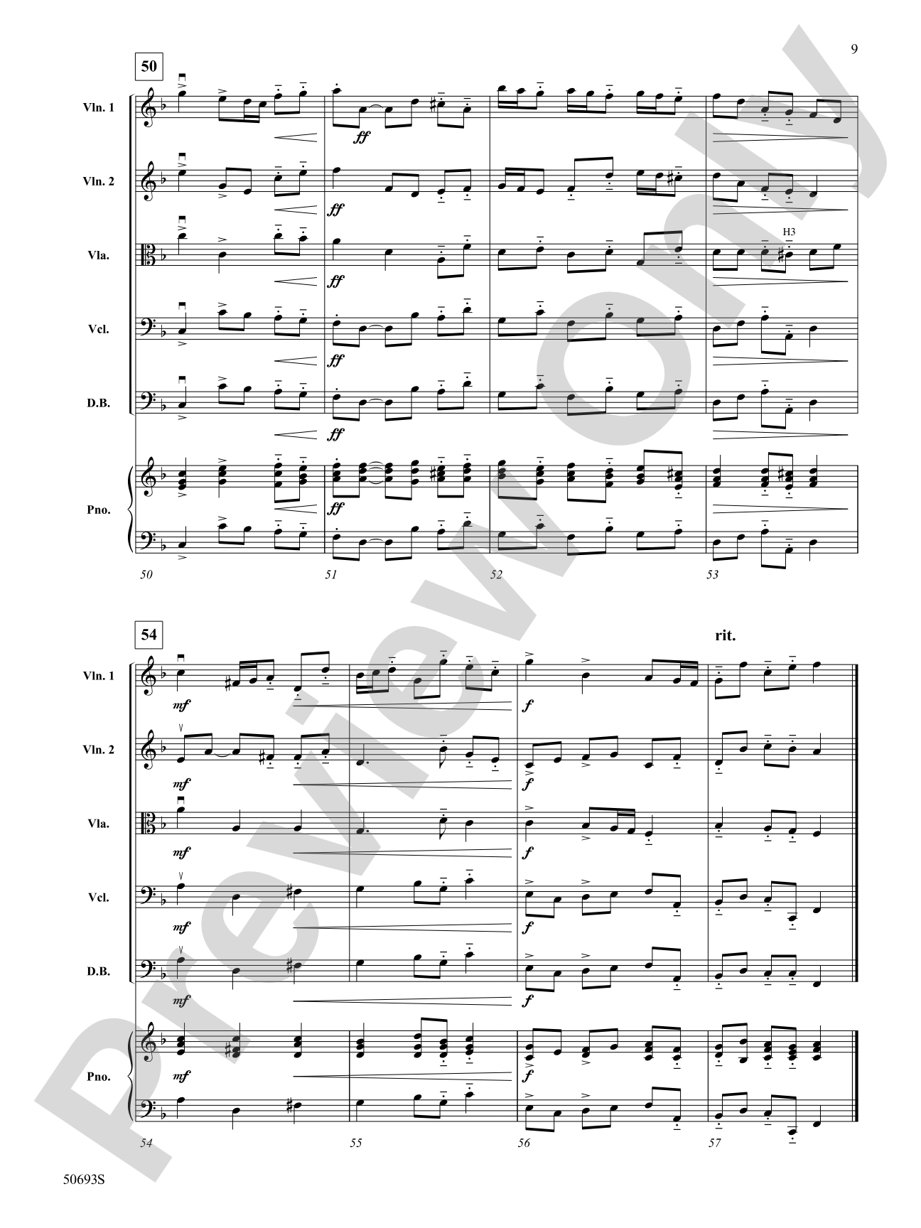 Hornpipe and Bourrée: String Orchestra Conductor Score & Parts