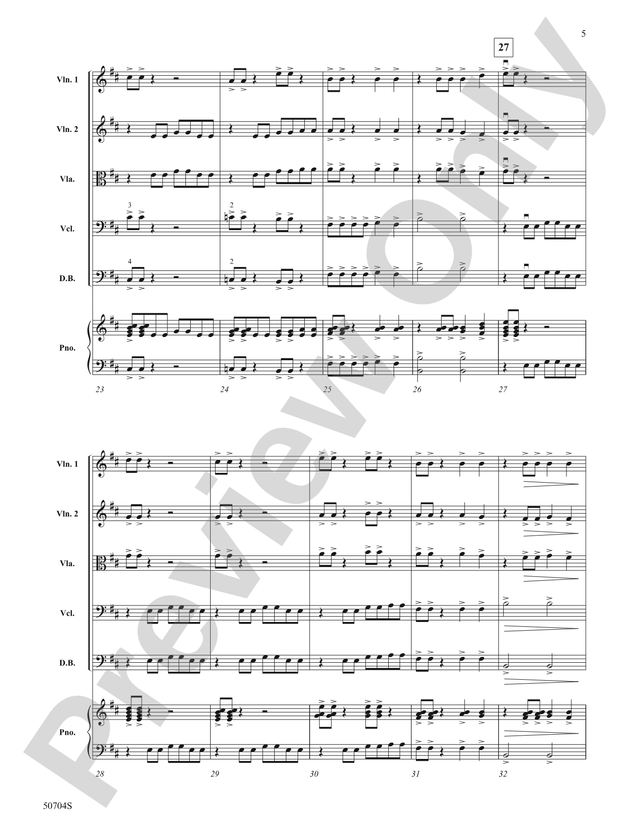 I Spy: String Orchestra Conductor Score & Parts