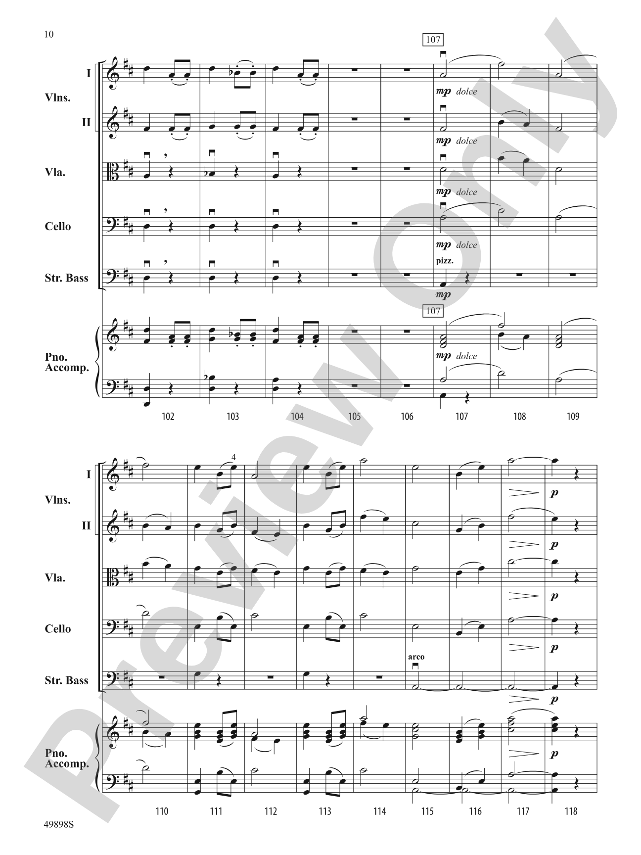 Danse: String Orchestra Conductor Score & Parts