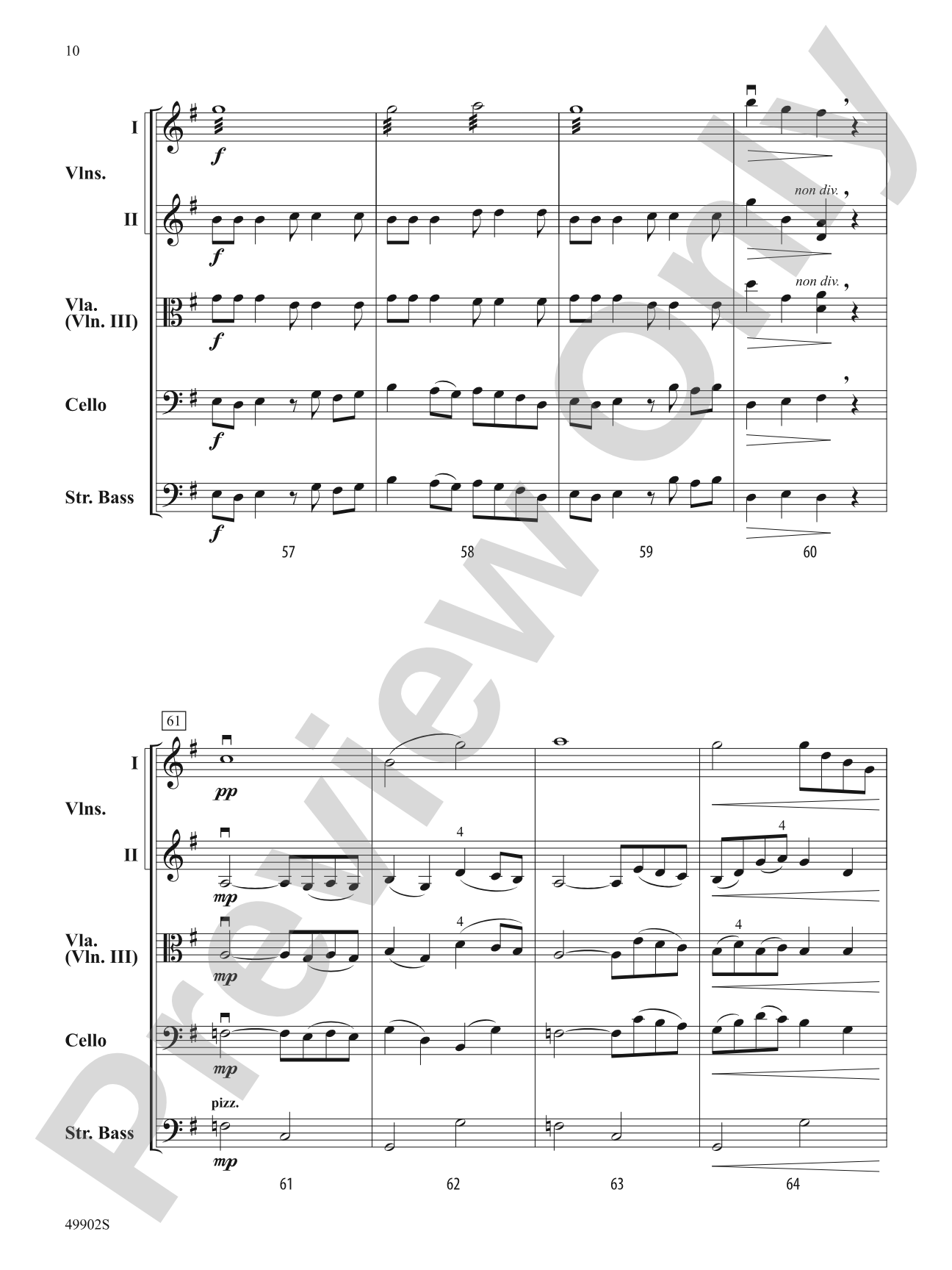 Volcano: String Orchestra Conductor Score & Parts
