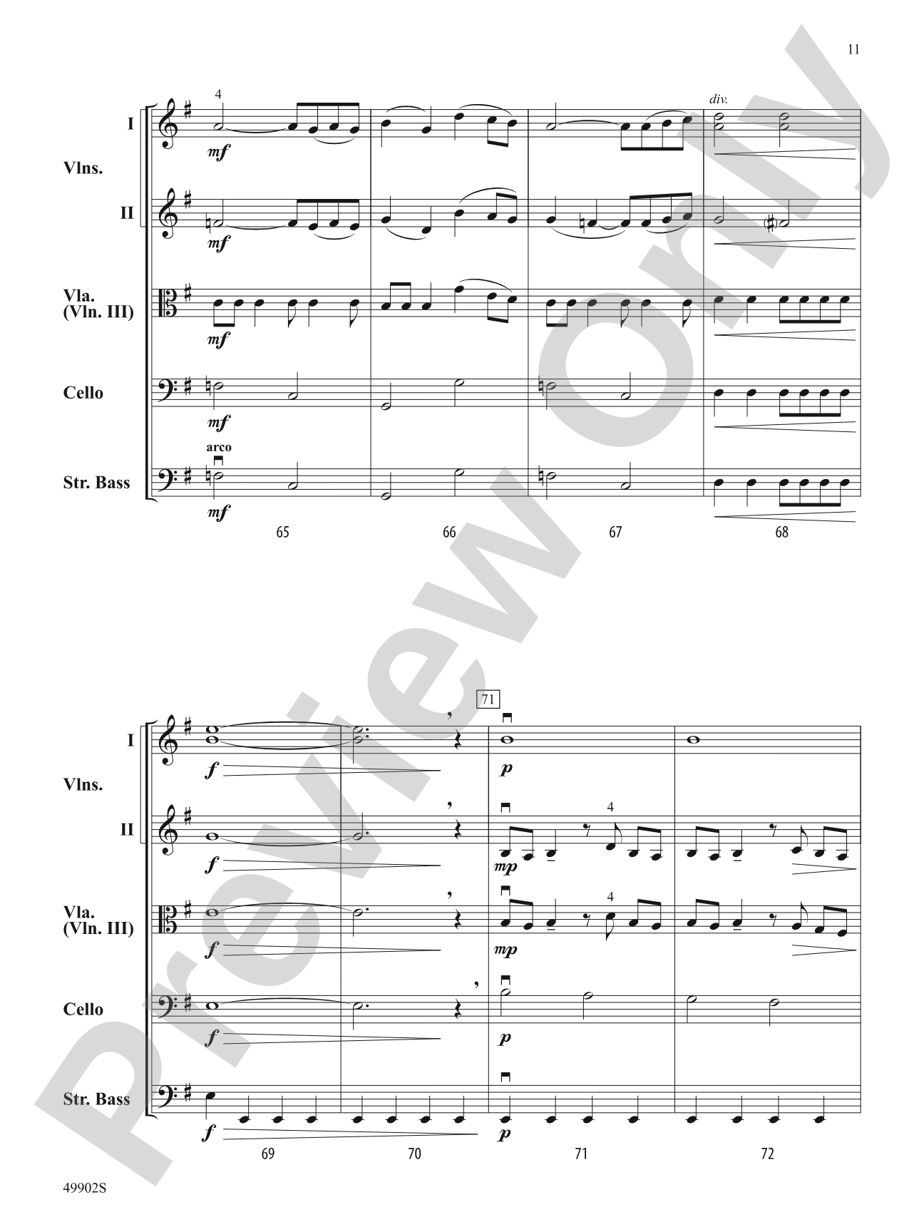 Volcano: String Orchestra Conductor Score & Parts