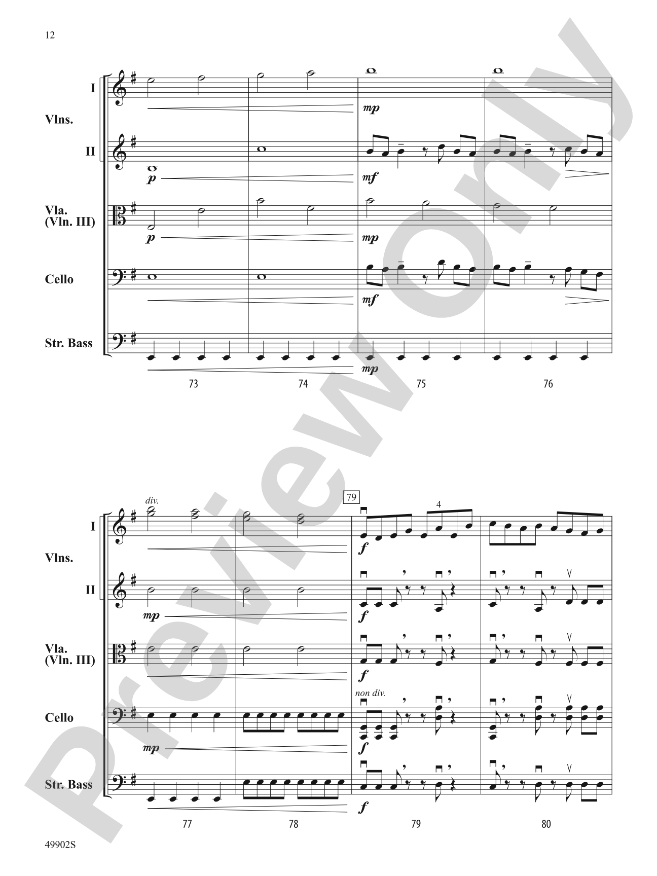 Volcano: String Orchestra Conductor Score & Parts