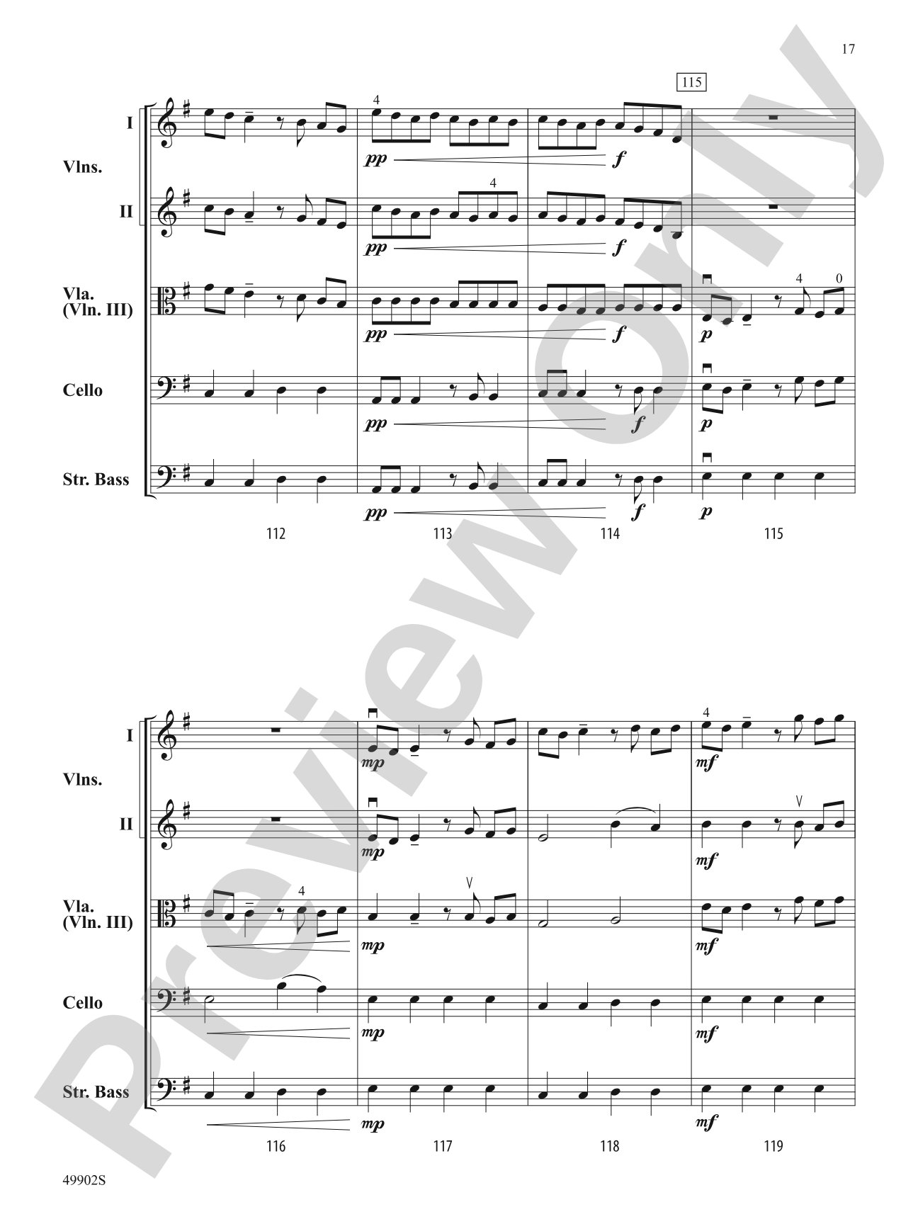 Volcano: String Orchestra Conductor Score & Parts