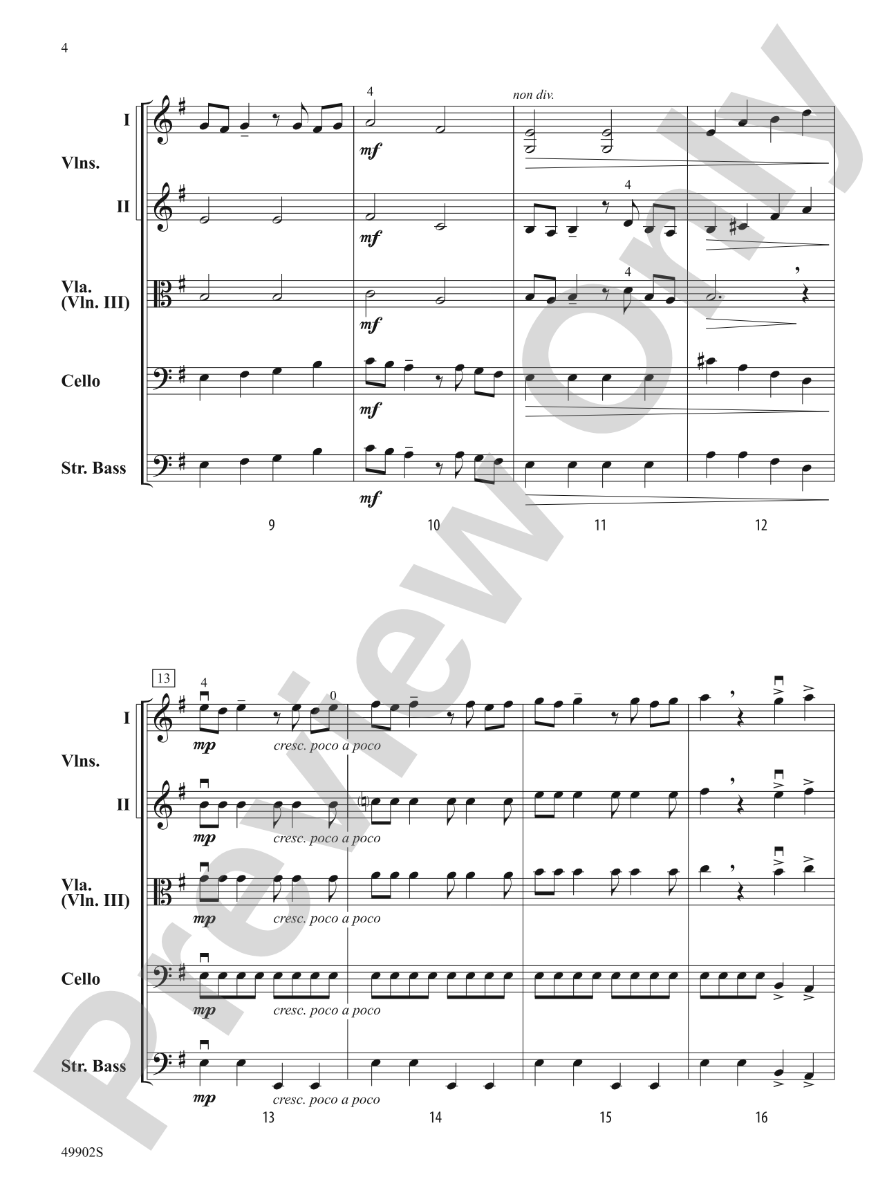 Volcano: String Orchestra Conductor Score & Parts