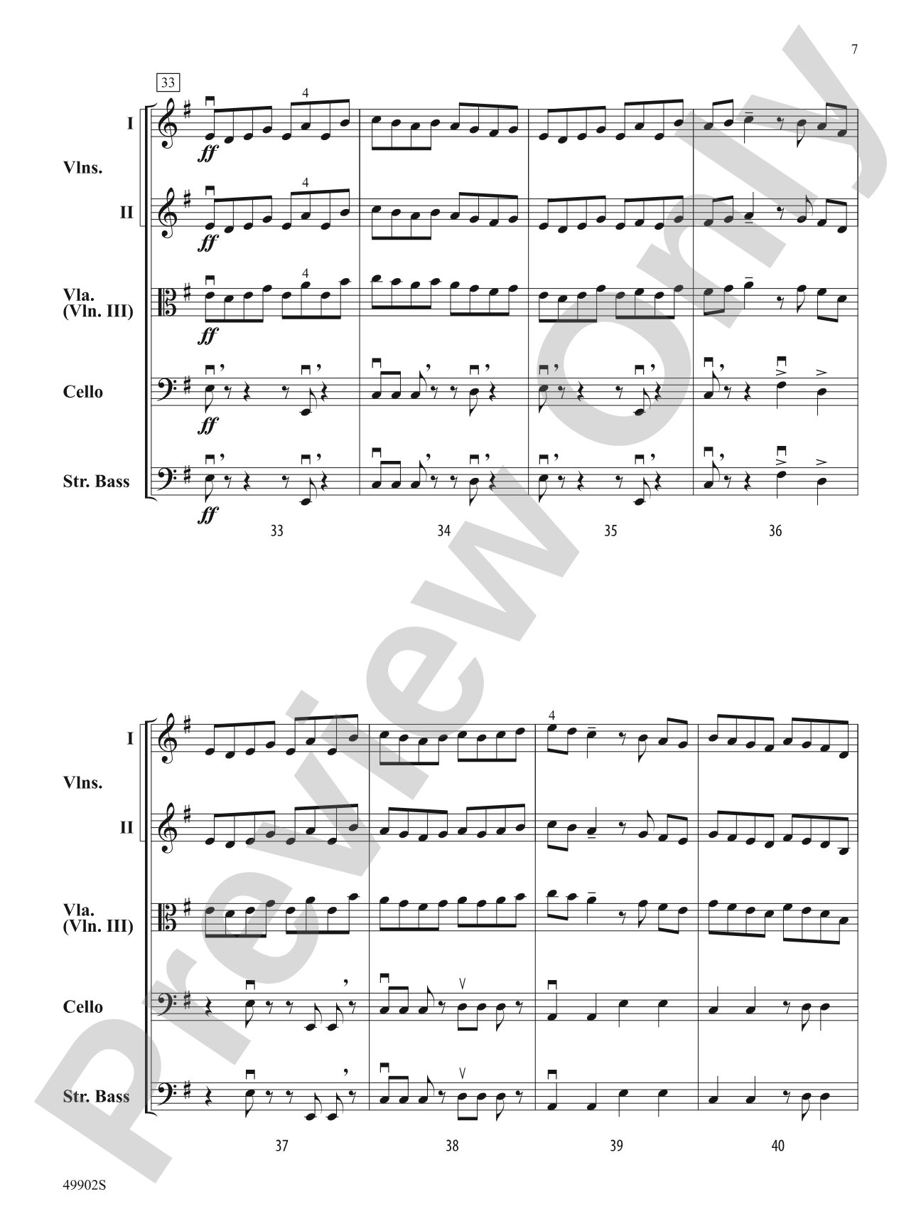 Volcano: String Orchestra Conductor Score & Parts