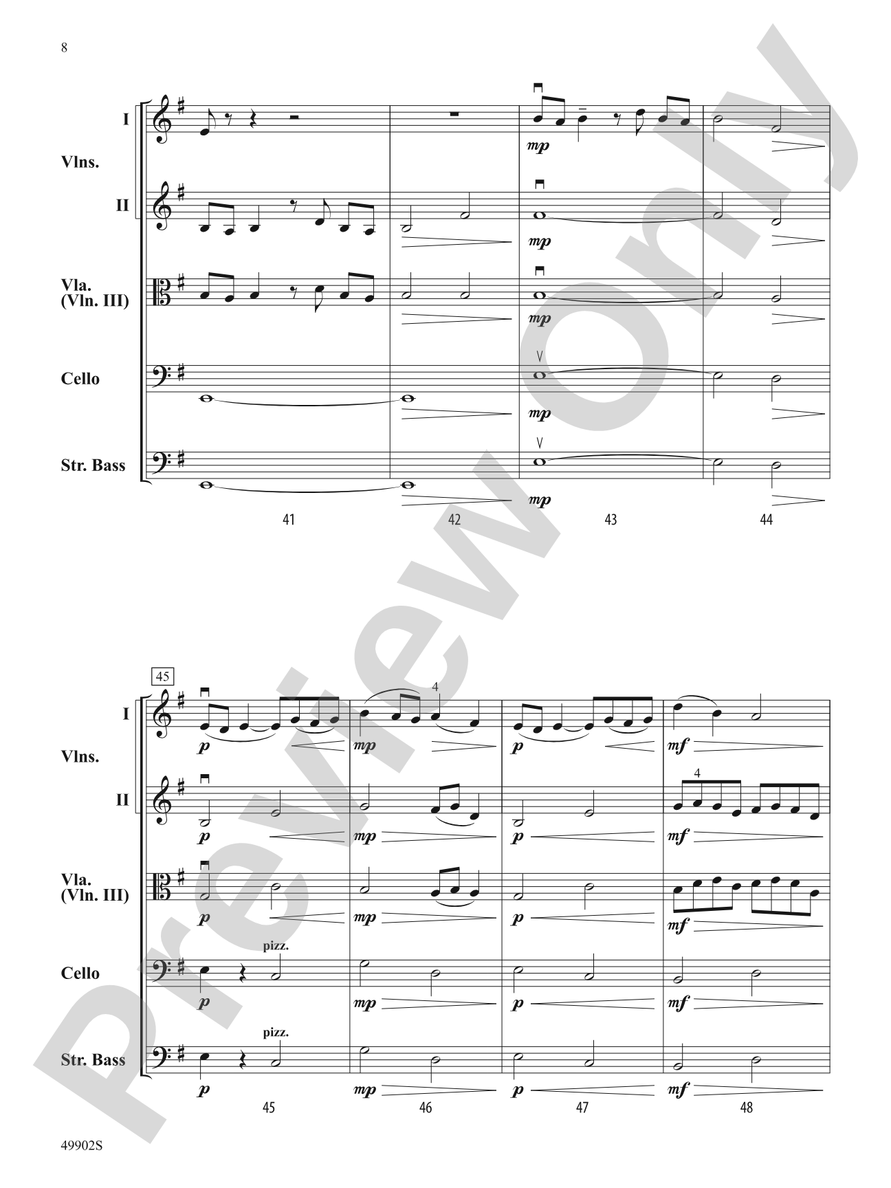 Volcano: String Orchestra Conductor Score & Parts