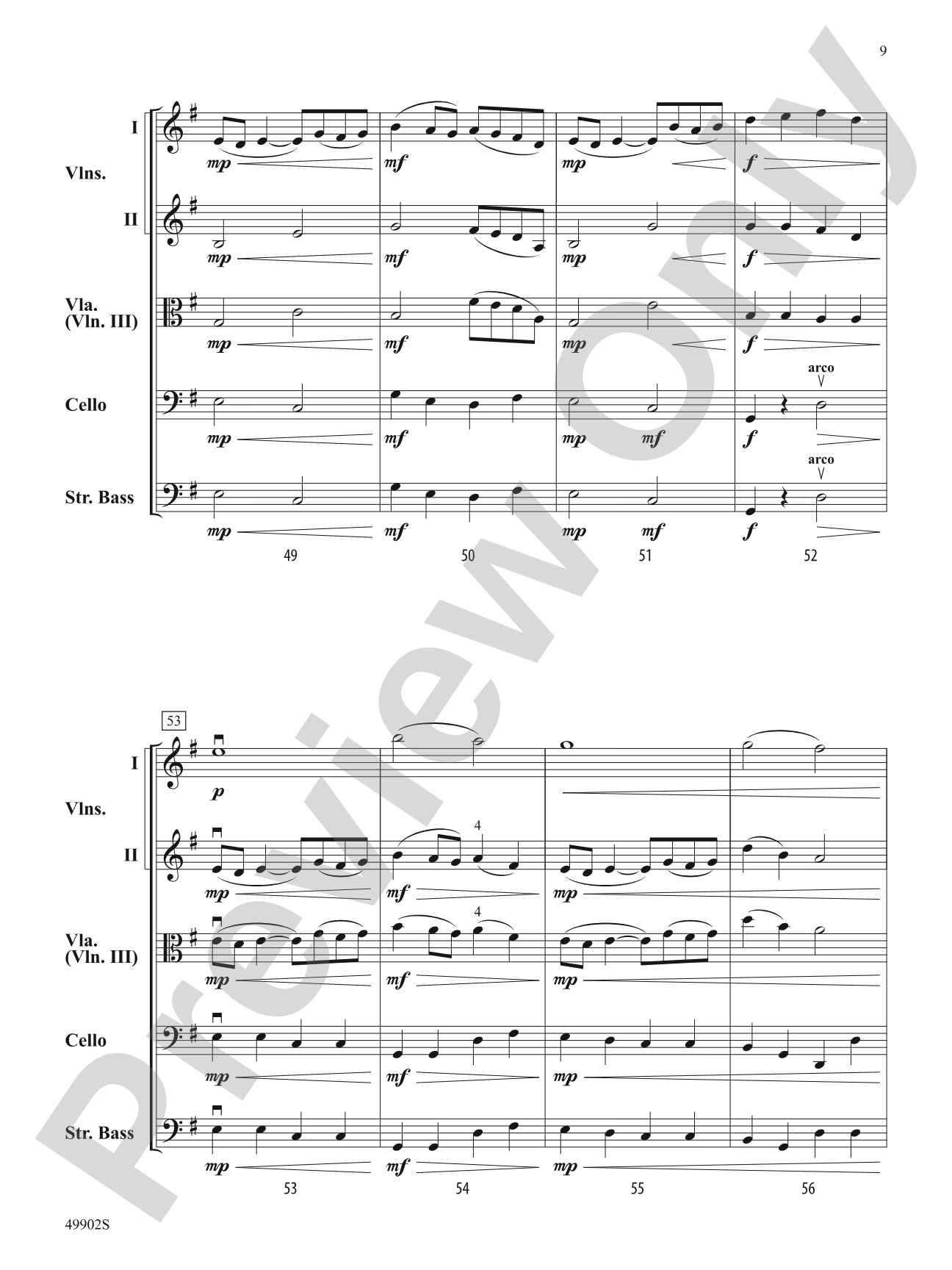 Volcano: String Orchestra Conductor Score & Parts