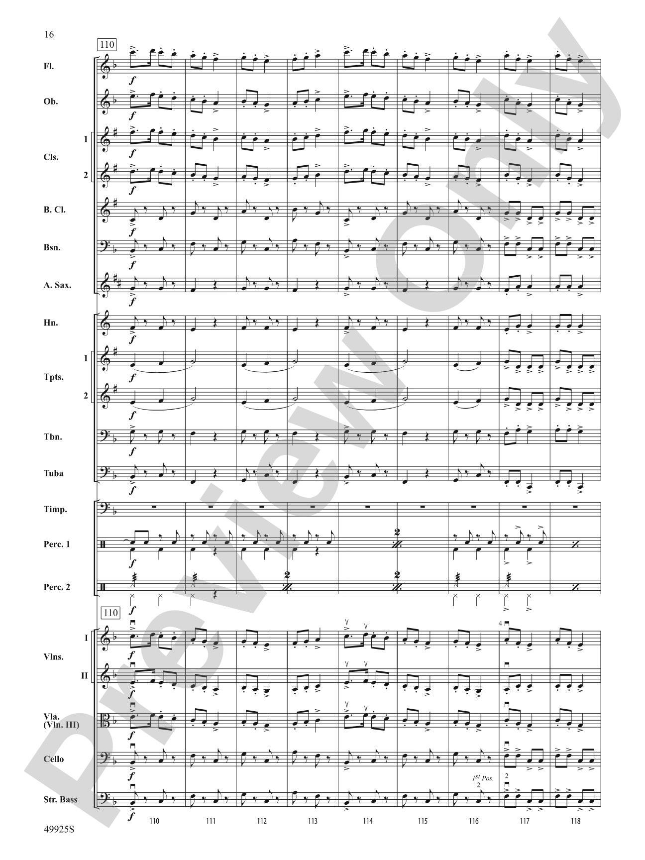 Slavonic Dance No. 7: Full Orchestra Conductor Score & Parts