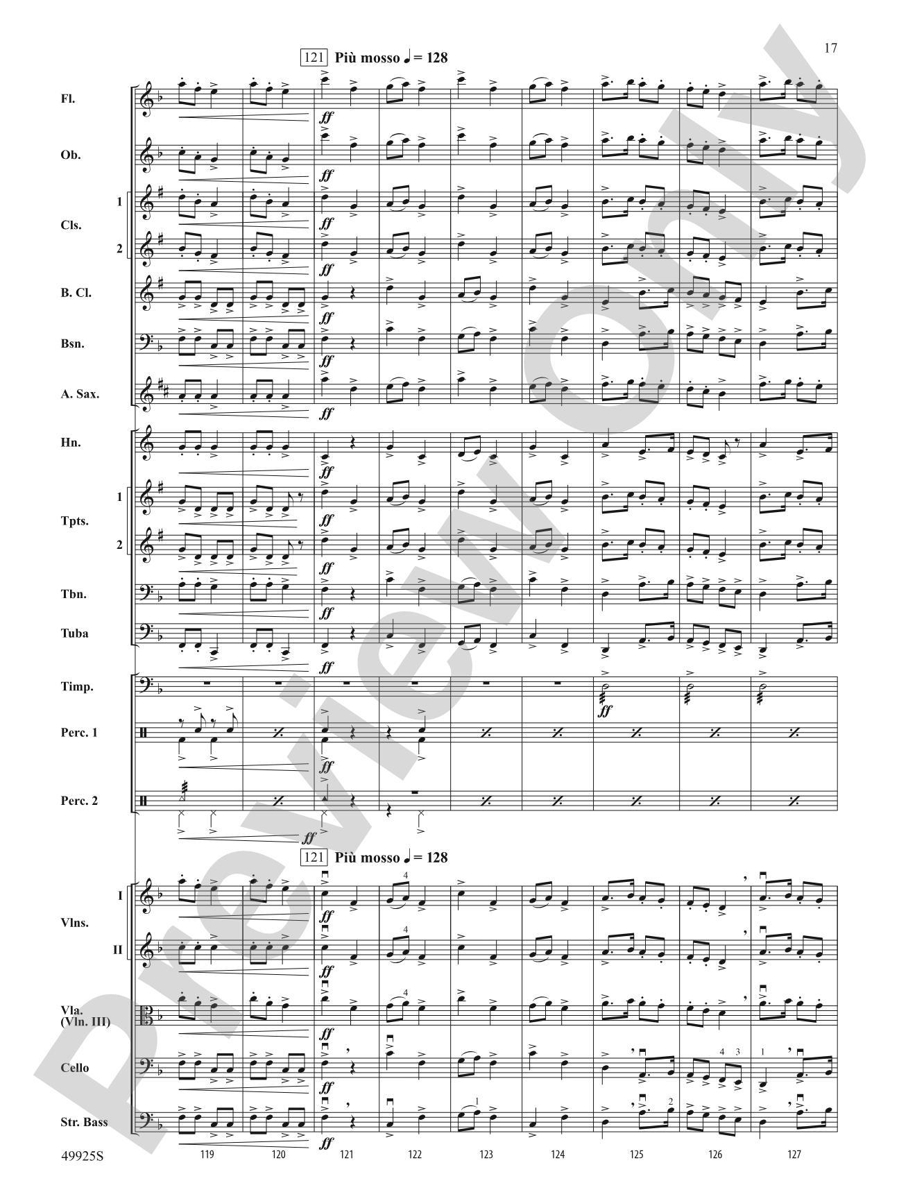 Slavonic Dance No. 7: Full Orchestra Conductor Score & Parts