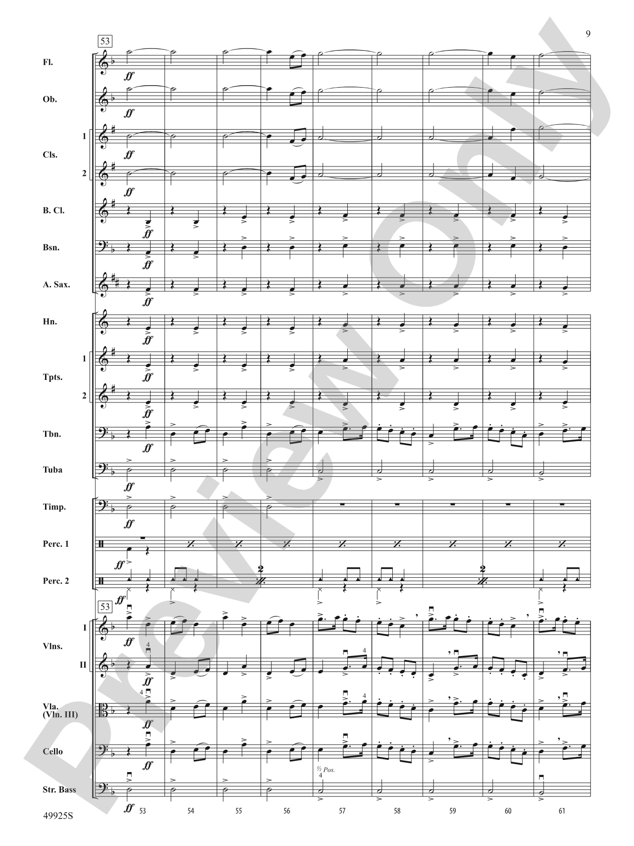 Slavonic Dance No. 7: Full Orchestra Conductor Score & Parts