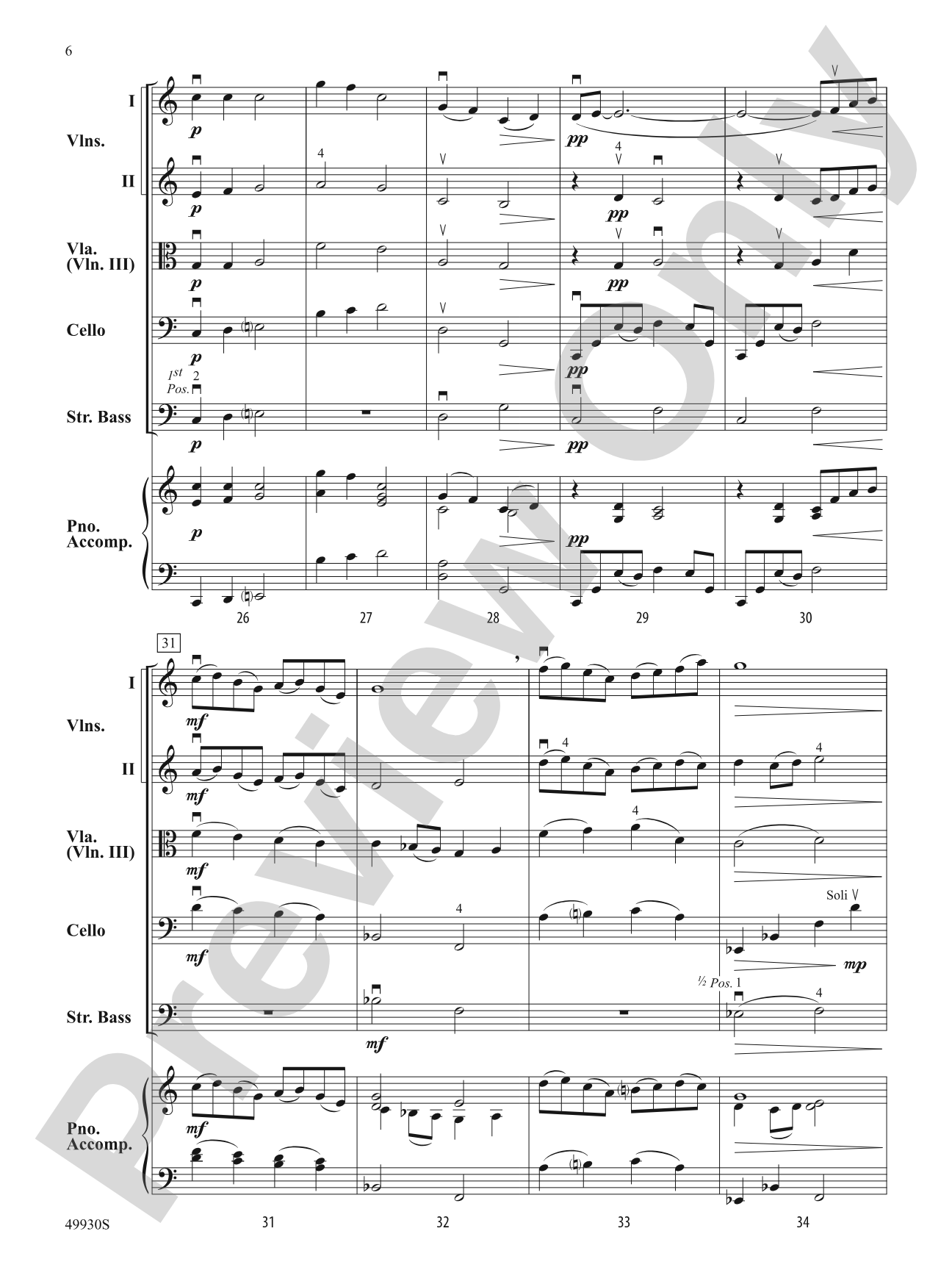A Quiet Peace: String Orchestra Conductor Score & Parts