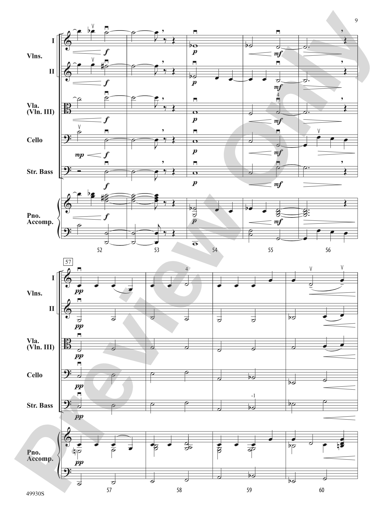 A Quiet Peace: String Orchestra Conductor Score & Parts