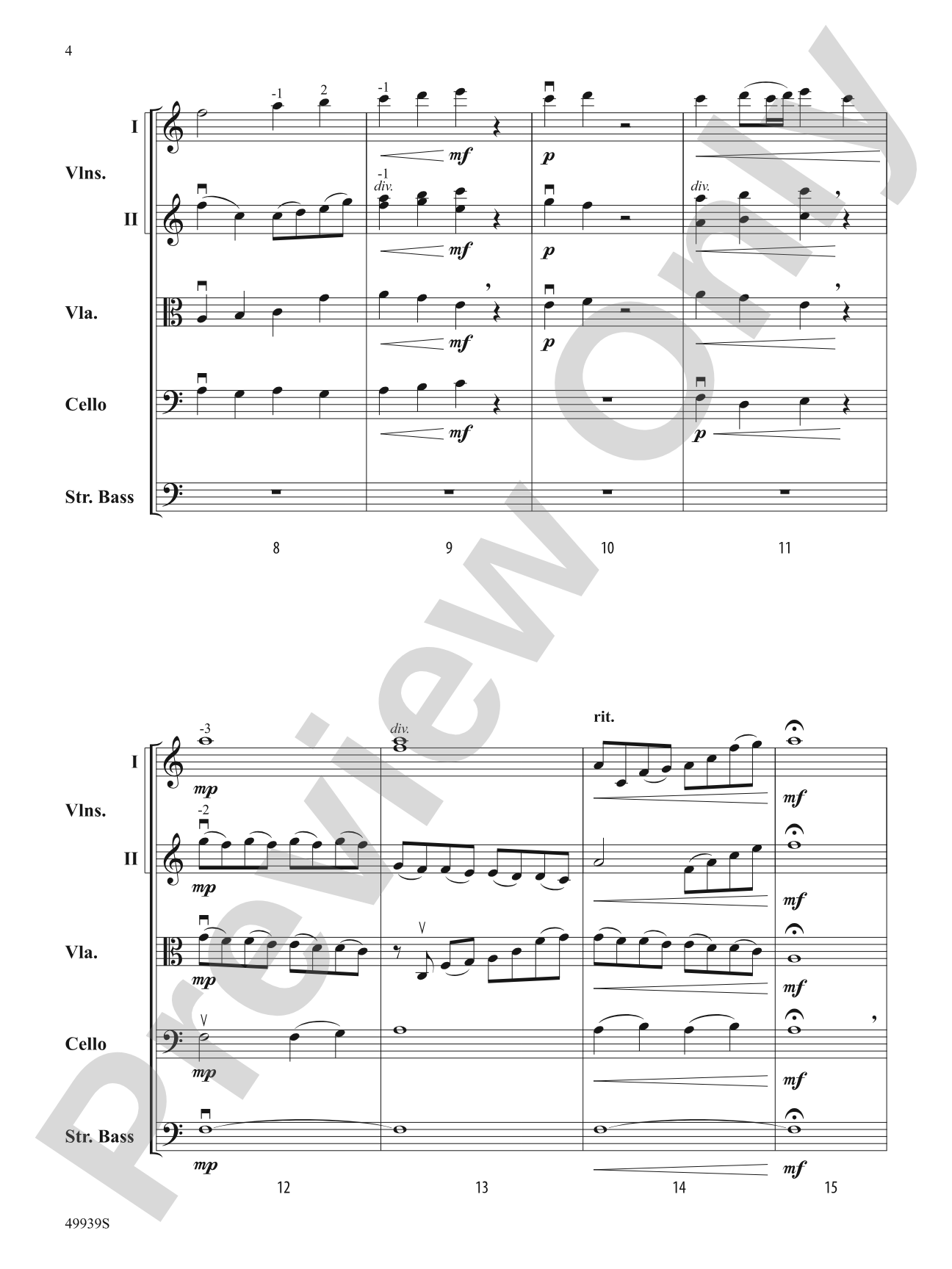 A Tender Moment in Time: String Orchestra Conductor Score & Parts