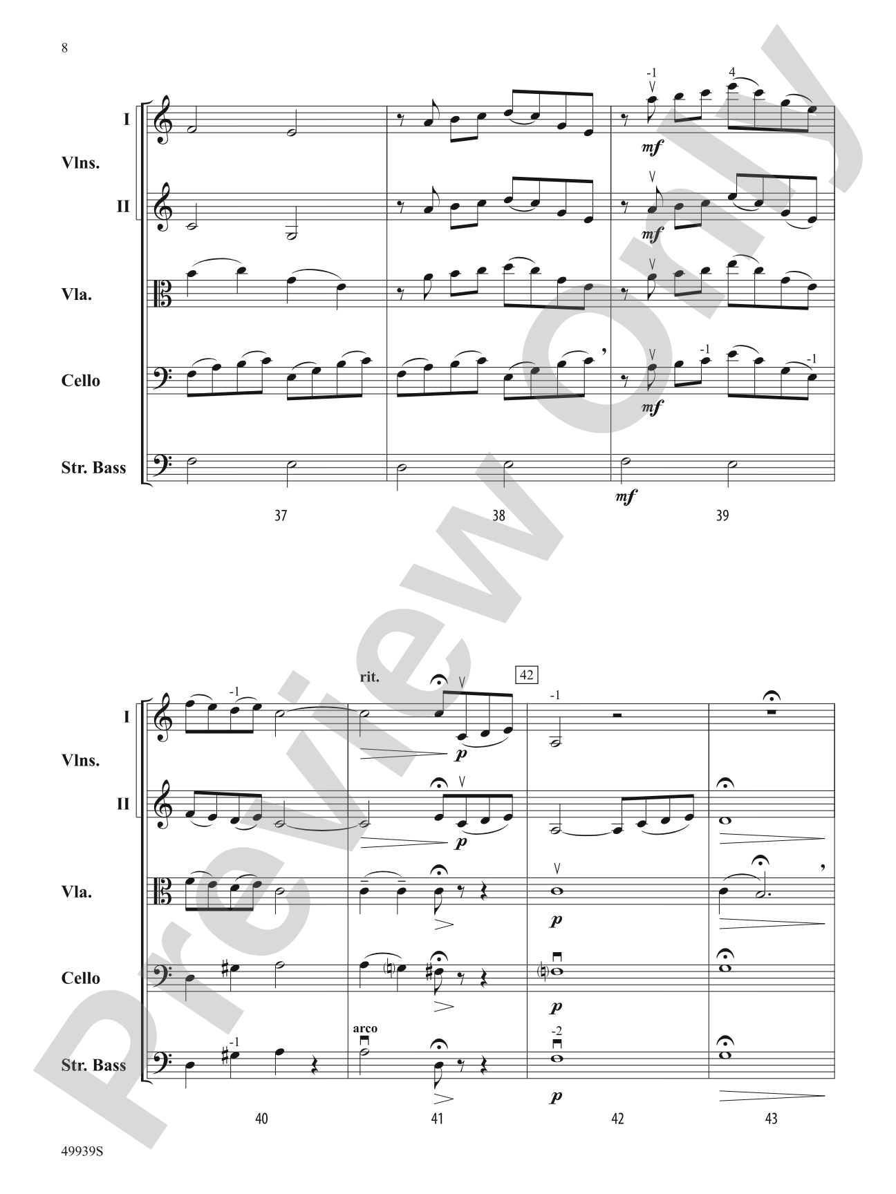 A Tender Moment in Time: String Orchestra Conductor Score & Parts
