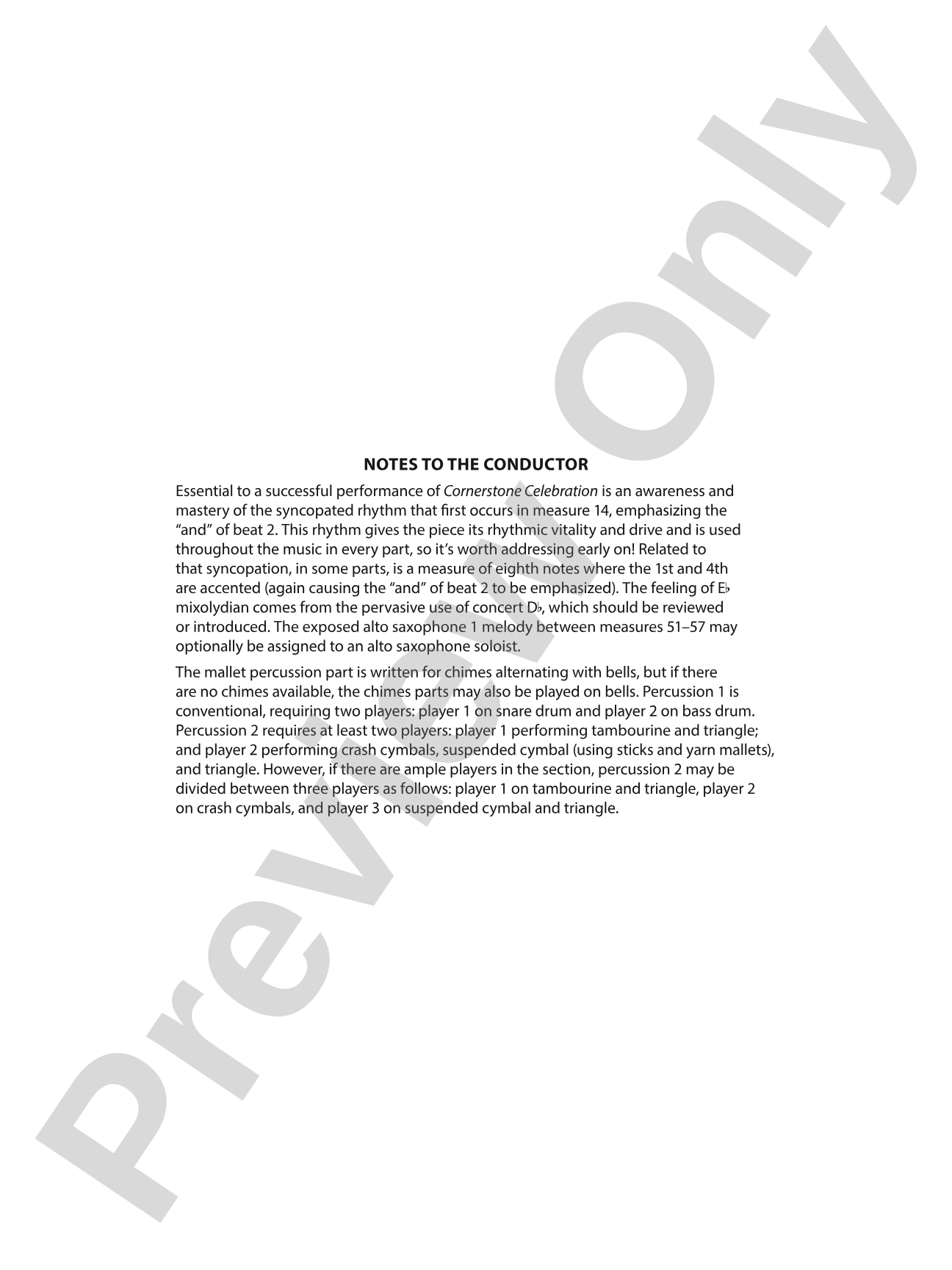 Cornerstone Celebration: Concert Band Conductor Score & Parts