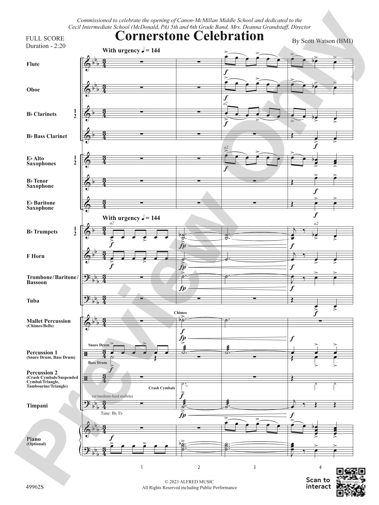 Cornerstone Celebration: Concert Band Conductor Score & Parts