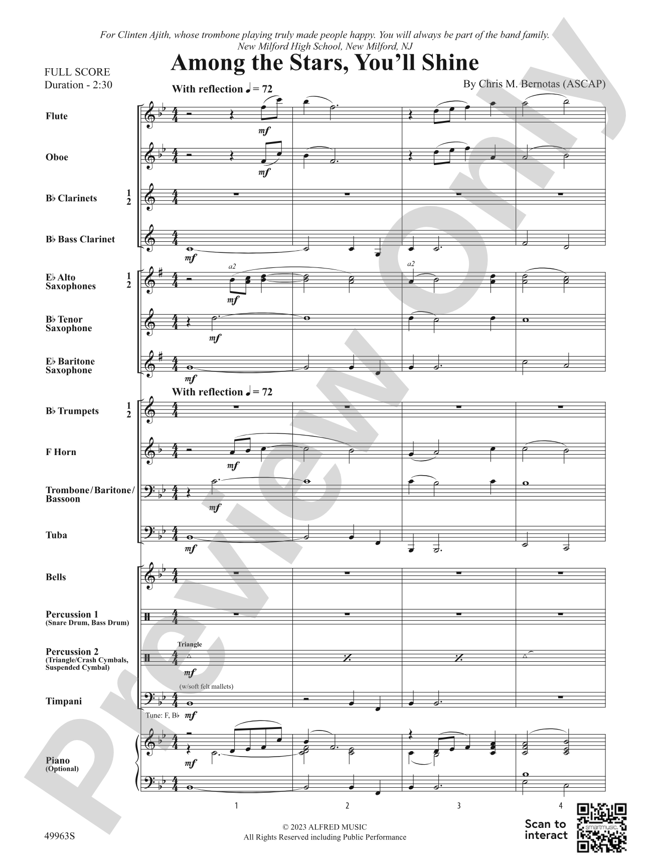 "Among the Stars, You'll Shine": Concert Band Conductor Score & Parts