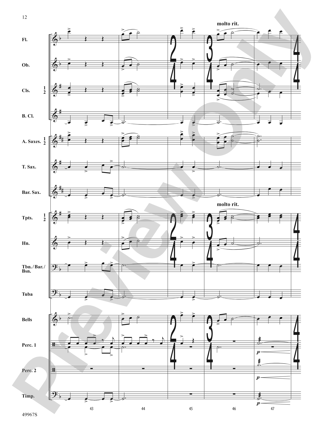 Once Upon a Time Signature: Concert Band Conductor Score & Parts