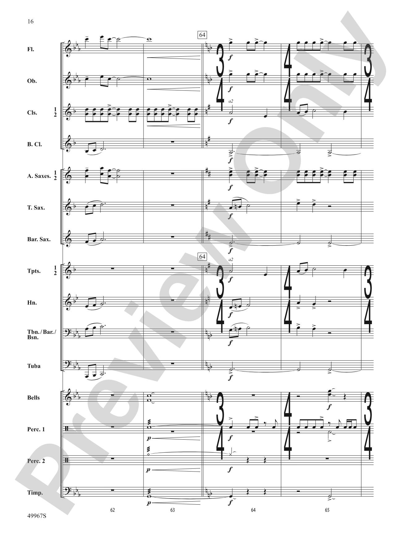 Once Upon a Time Signature: Concert Band Conductor Score & Parts