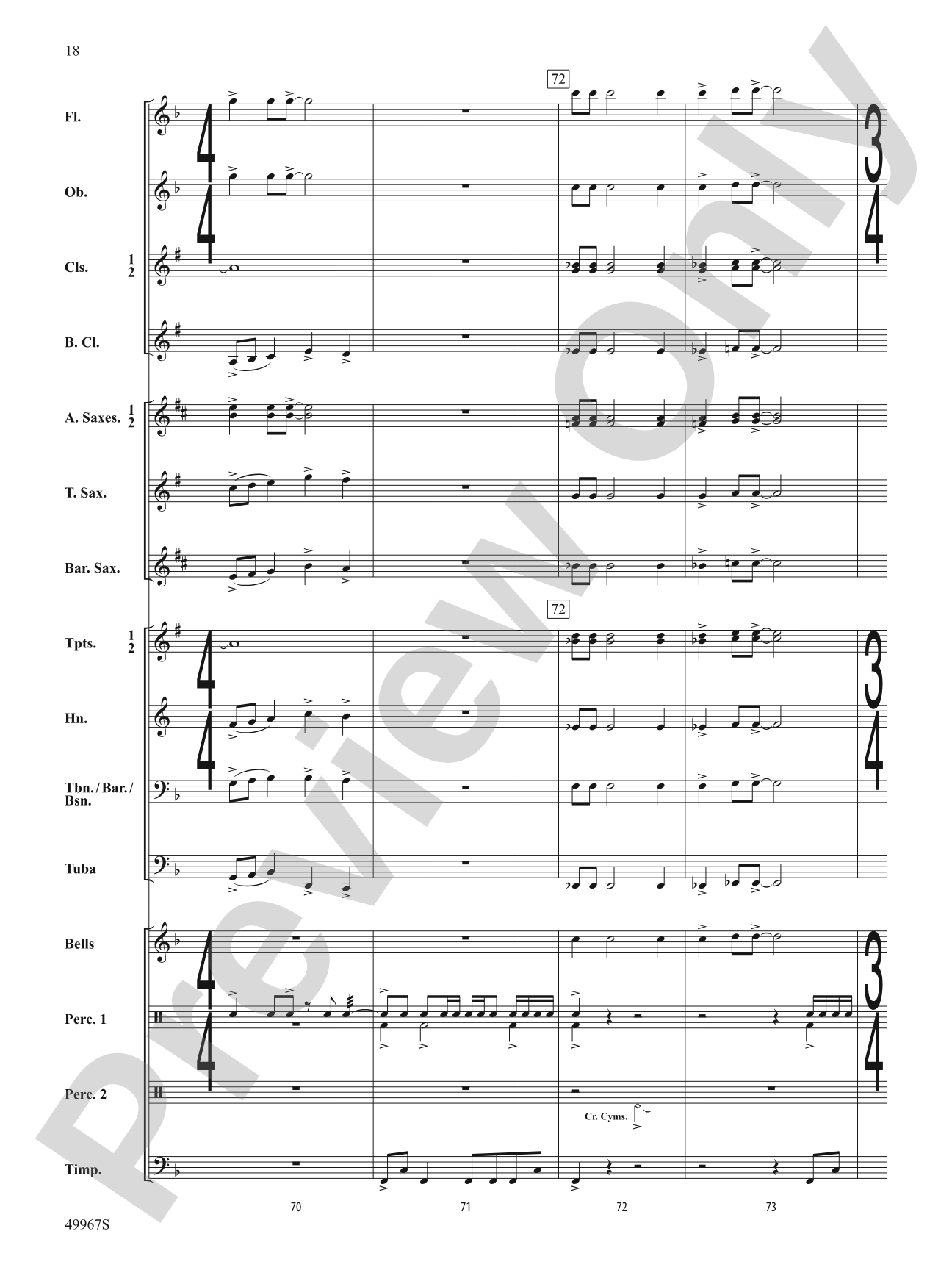 Once Upon a Time Signature: Concert Band Conductor Score & Parts