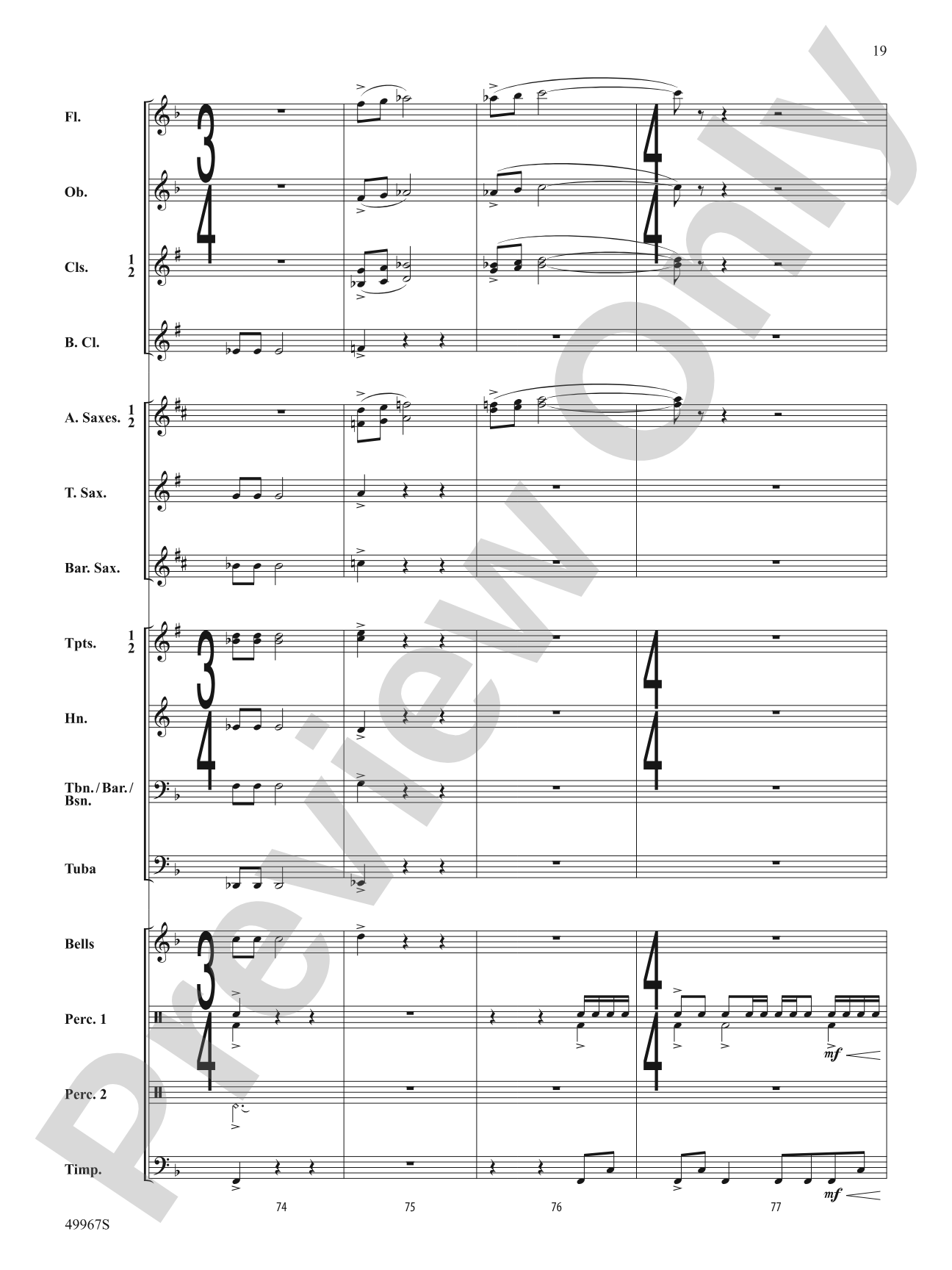Once Upon a Time Signature: Concert Band Conductor Score & Parts