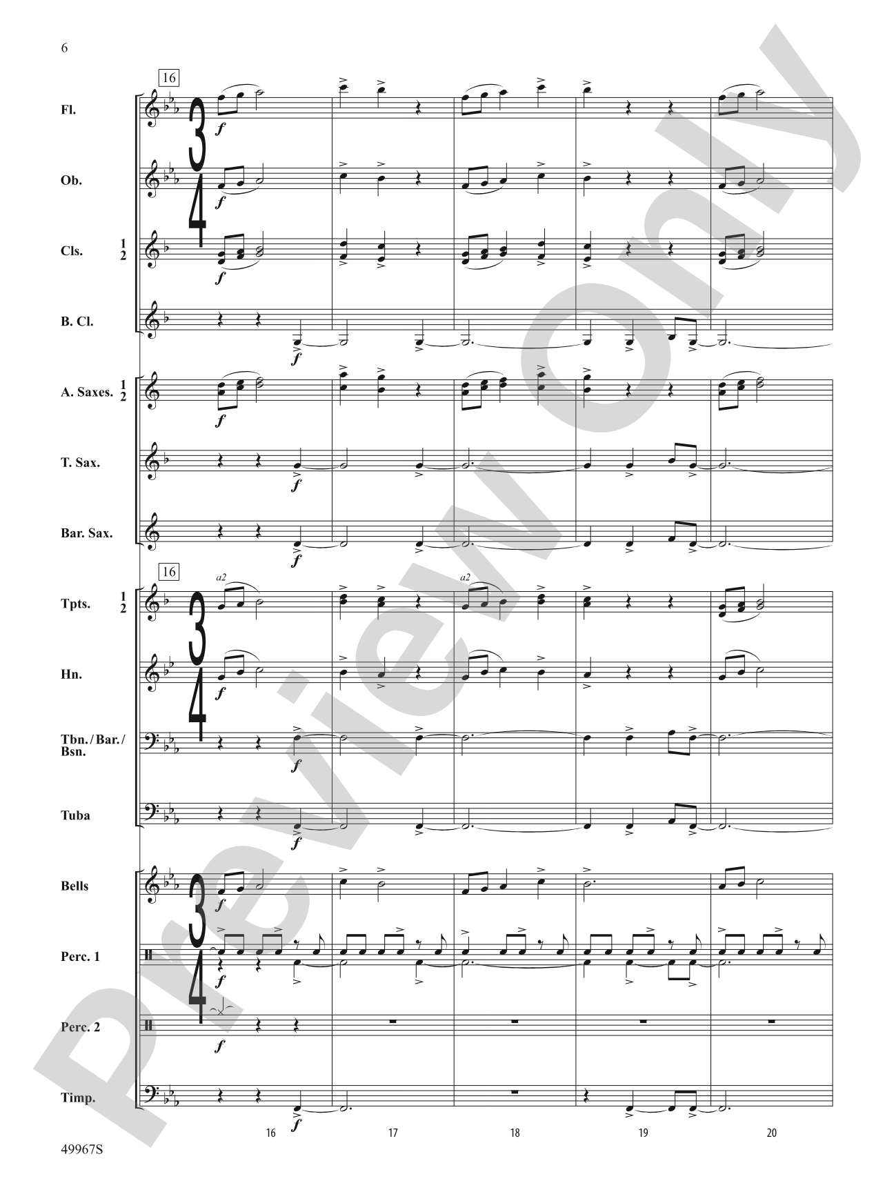Once Upon a Time Signature: Concert Band Conductor Score & Parts