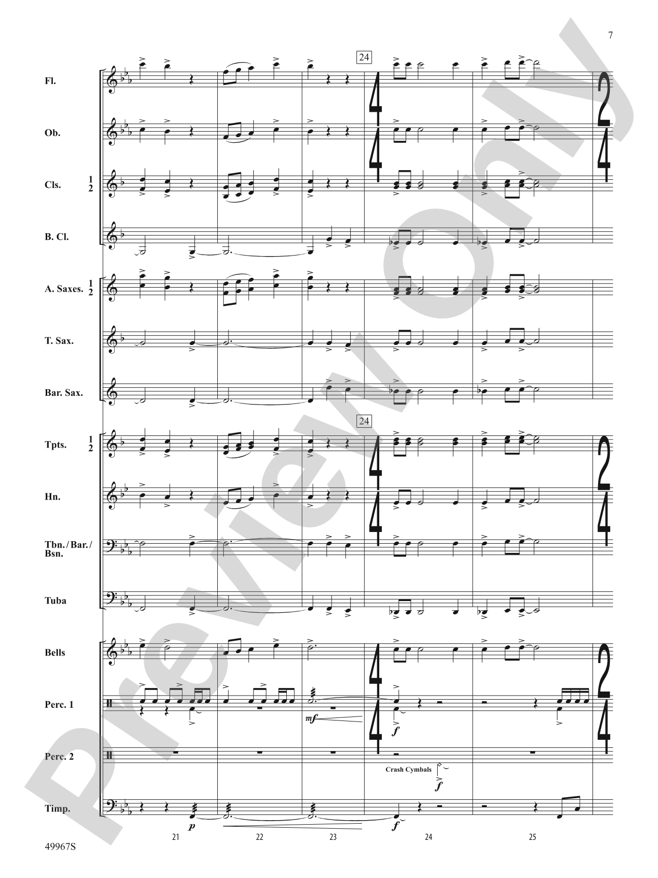 Once Upon a Time Signature: Concert Band Conductor Score & Parts