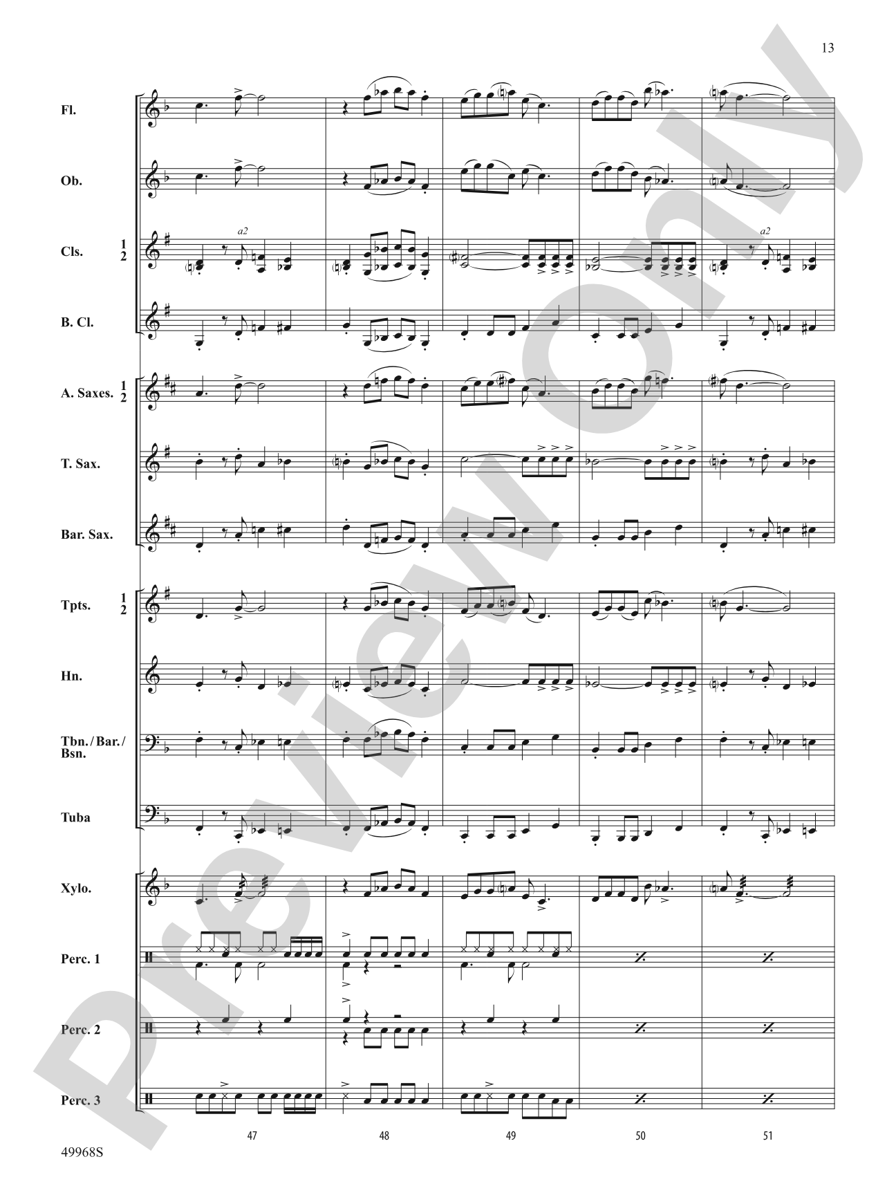Funky Penguins: Concert Band Conductor Score & Parts