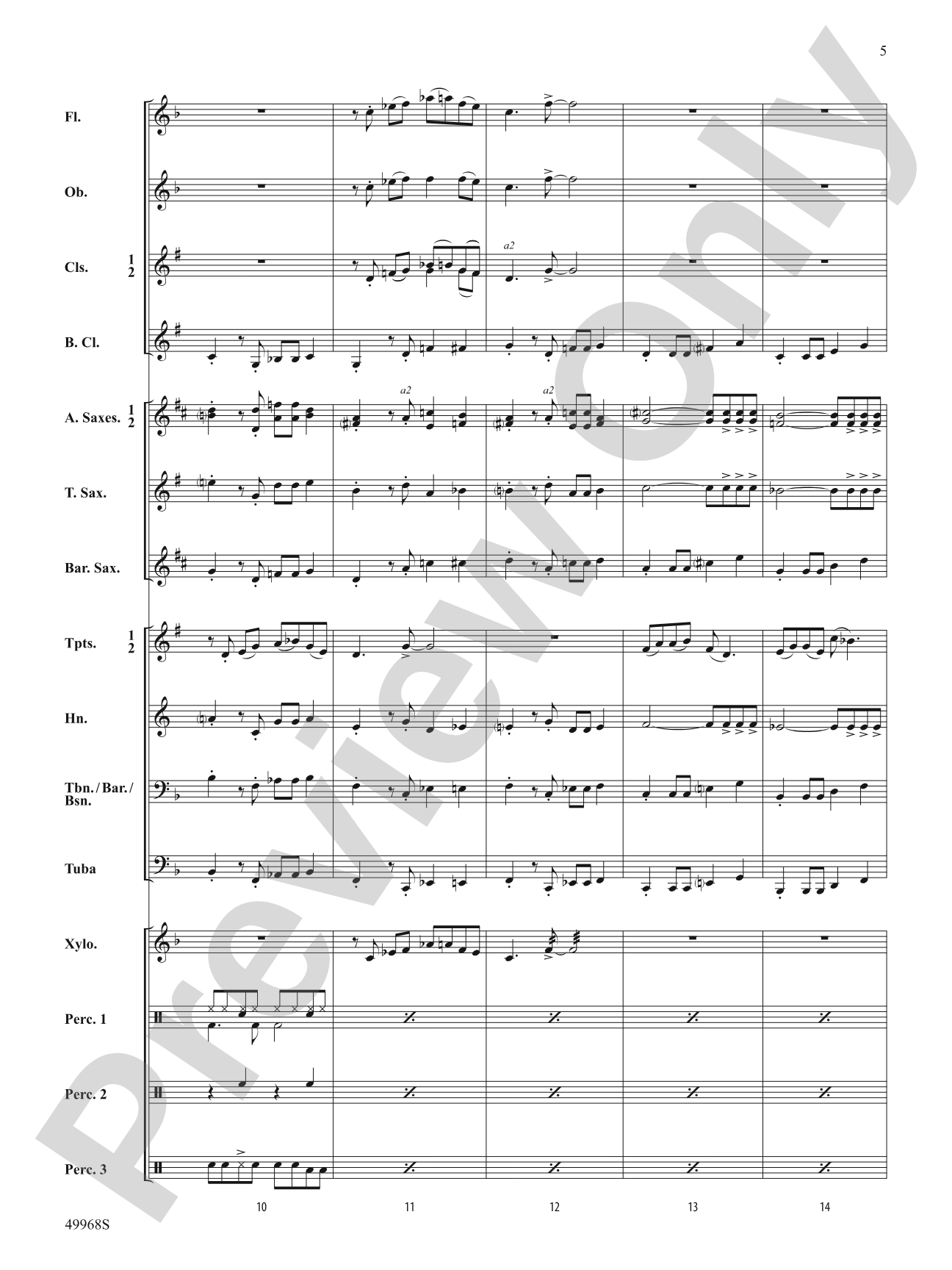 Funky Penguins: Concert Band Conductor Score & Parts