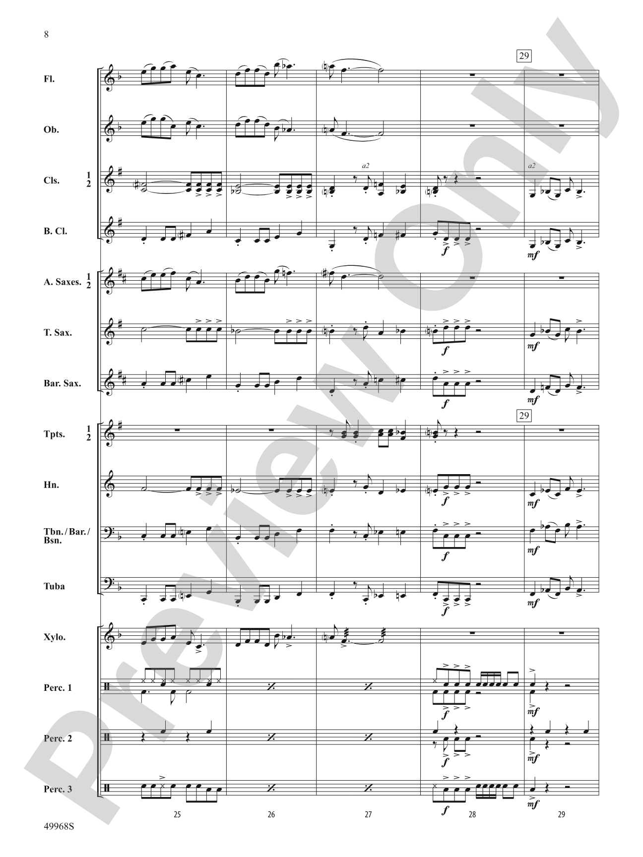 Funky Penguins: Concert Band Conductor Score & Parts
