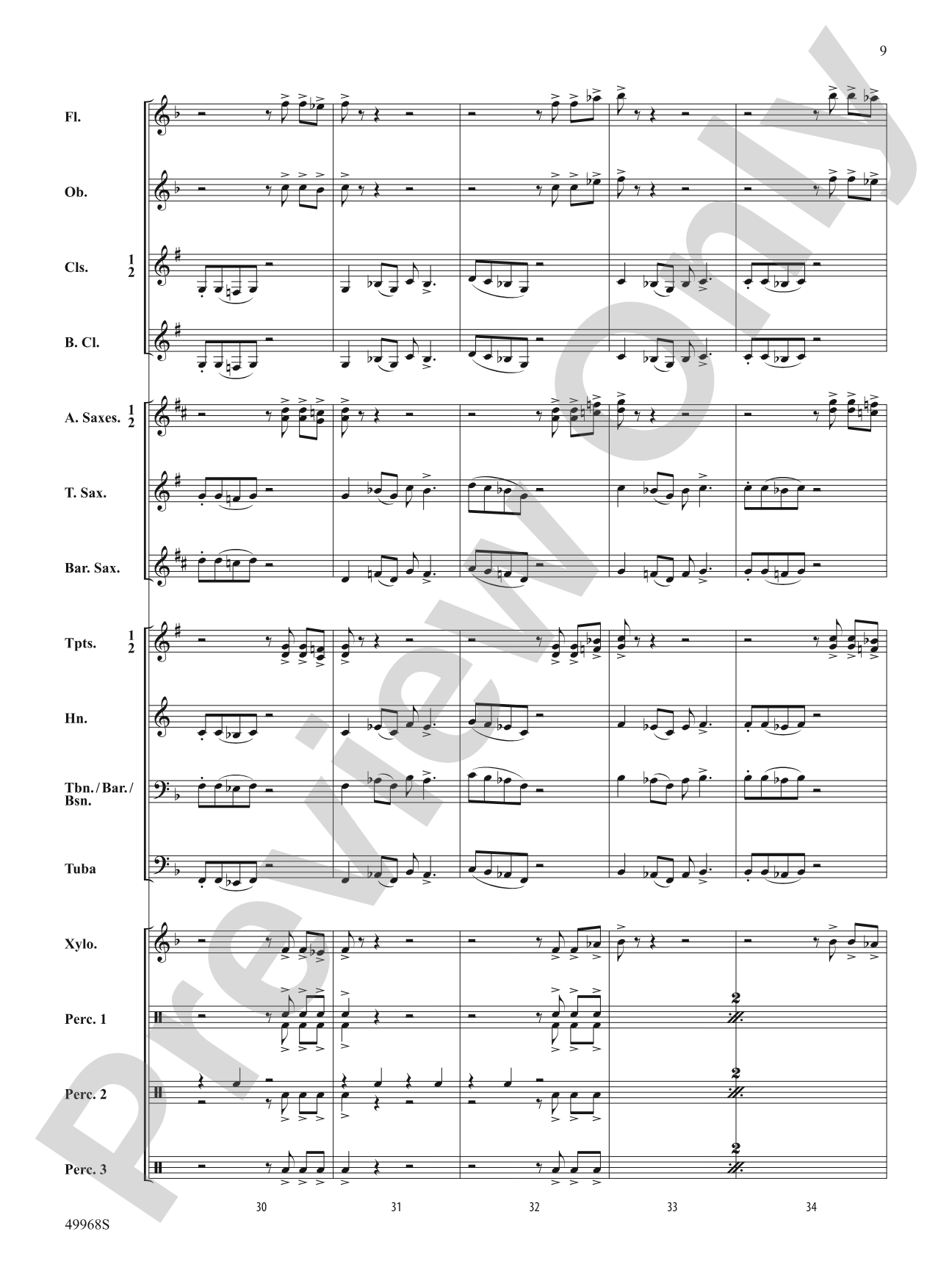 Funky Penguins: Concert Band Conductor Score & Parts